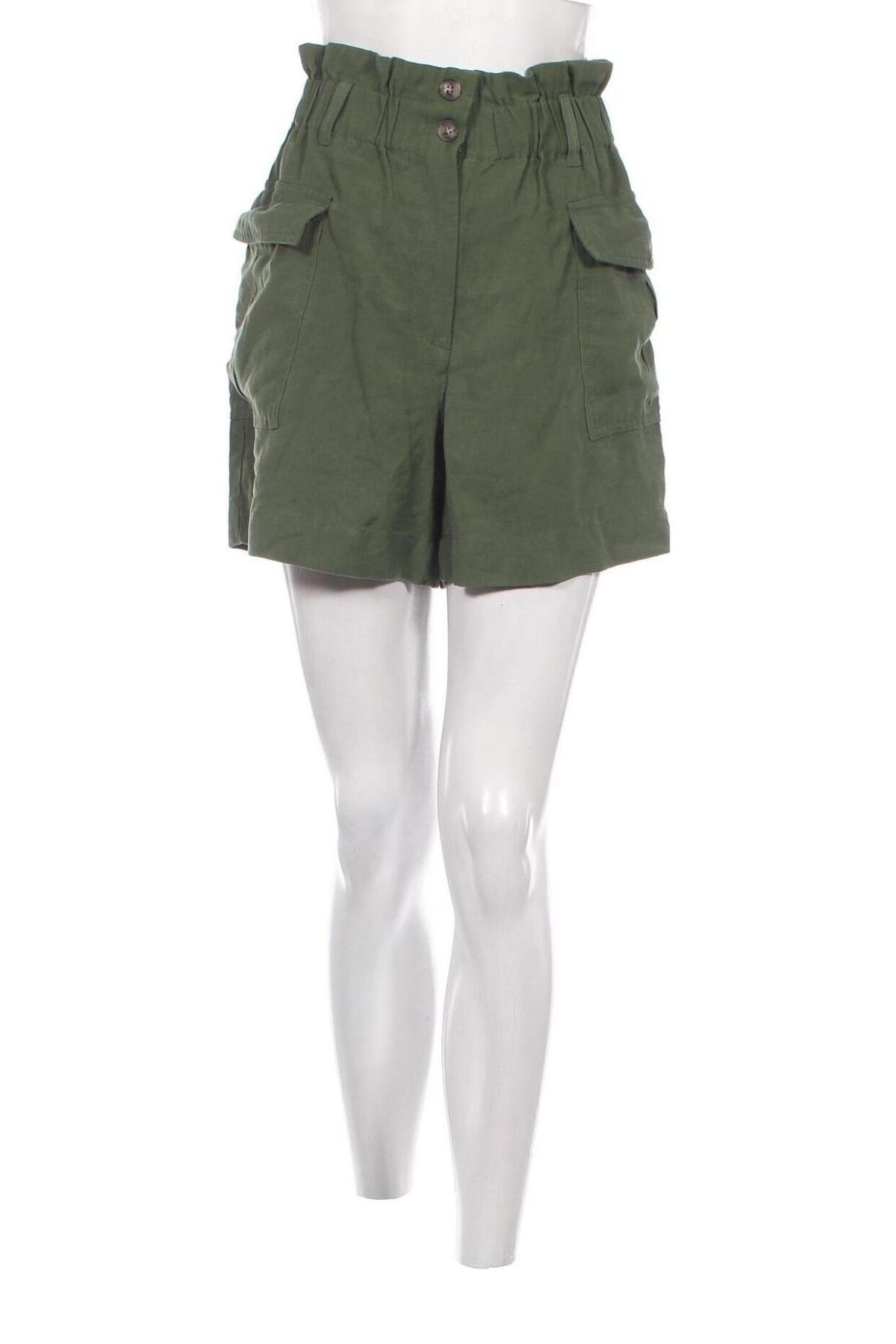 Дамски къс панталон H&M, Размер M, Цвят Зелен, Цена 19,00 лв.