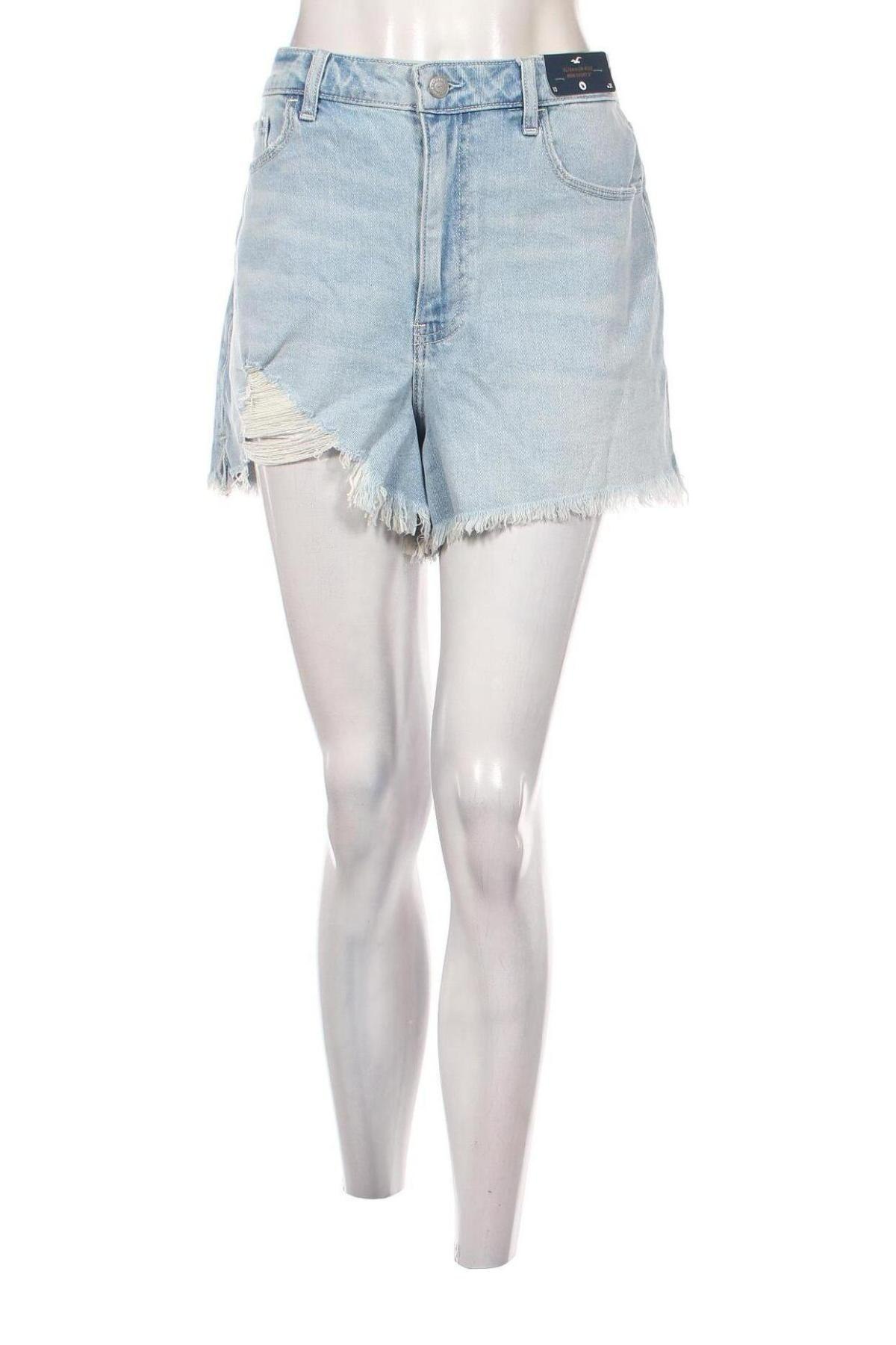 Pantaloni scurți de femei Hollister, Mărime M, Culoare Albastru, Preț 113,98 Lei