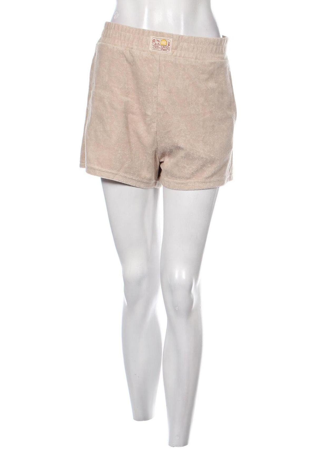 Γυναικείο κοντό παντελόνι Viral Vibes, Μέγεθος L, Χρώμα  Μπέζ, Τιμή 15,88 €
