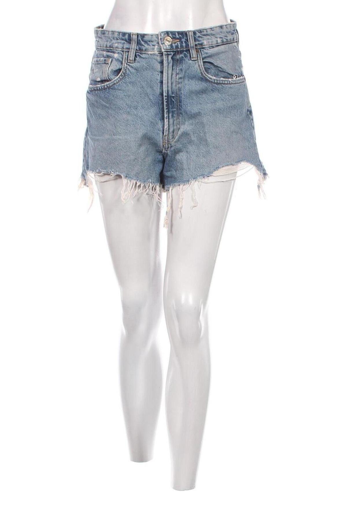 Γυναικείο κοντό παντελόνι Zara, Μέγεθος M, Χρώμα Μπλέ, Τιμή 8,18 €