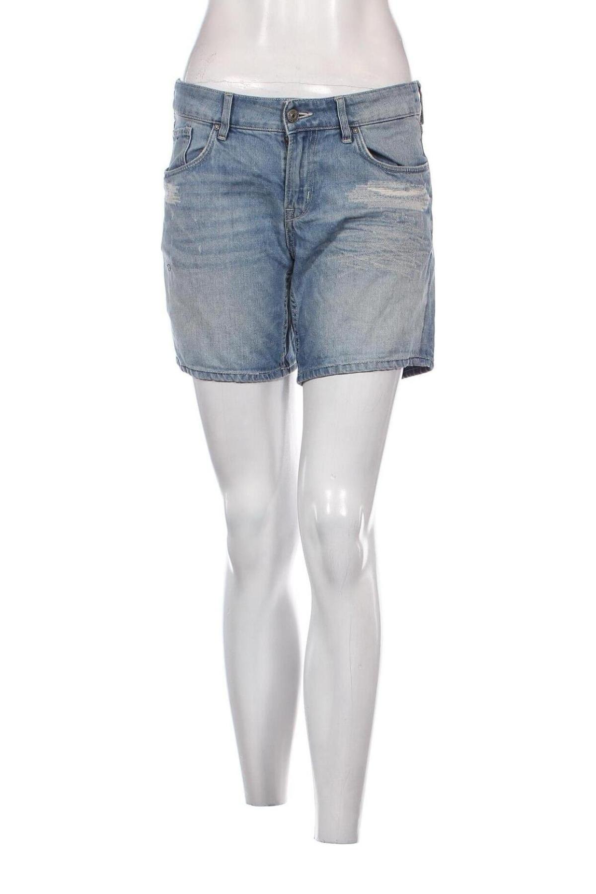 Pantaloni scurți de femei Zara, Mărime M, Culoare Albastru, Preț 109,06 Lei