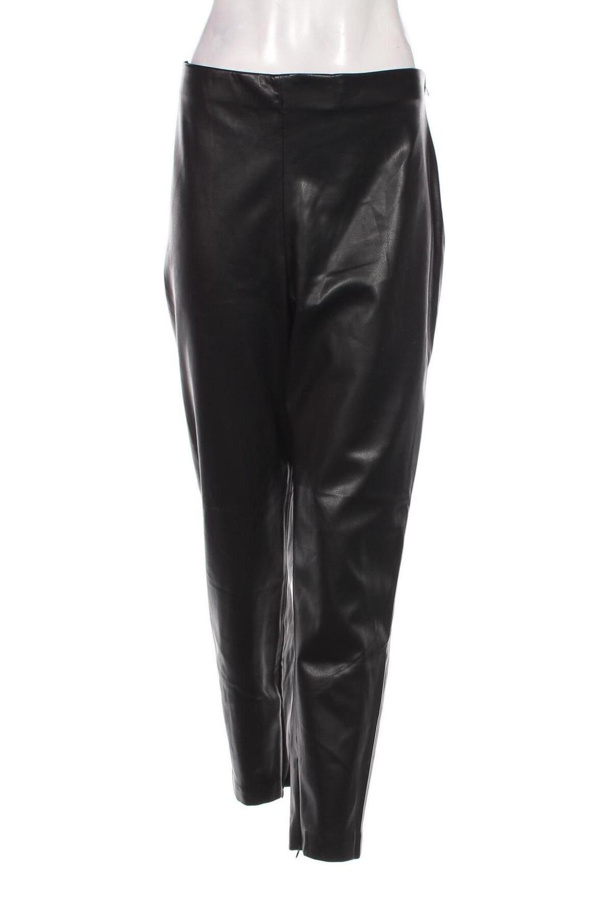 Γυναικείο παντελόνι δερμάτινο Mango, Μέγεθος XXL, Χρώμα Μαύρο, Τιμή 72,86 €