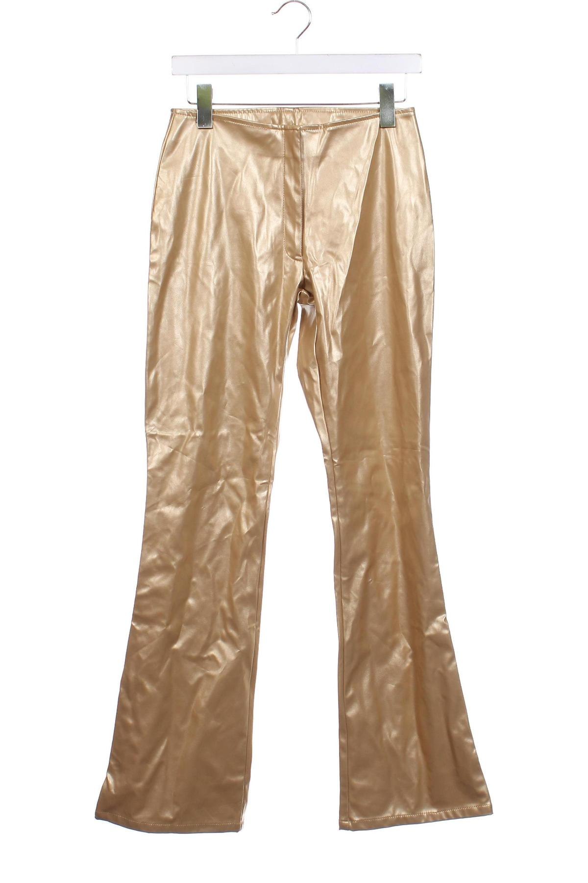 Дамски панталон, Размер XS, Цвят Златист, Цена 9,86 лв.