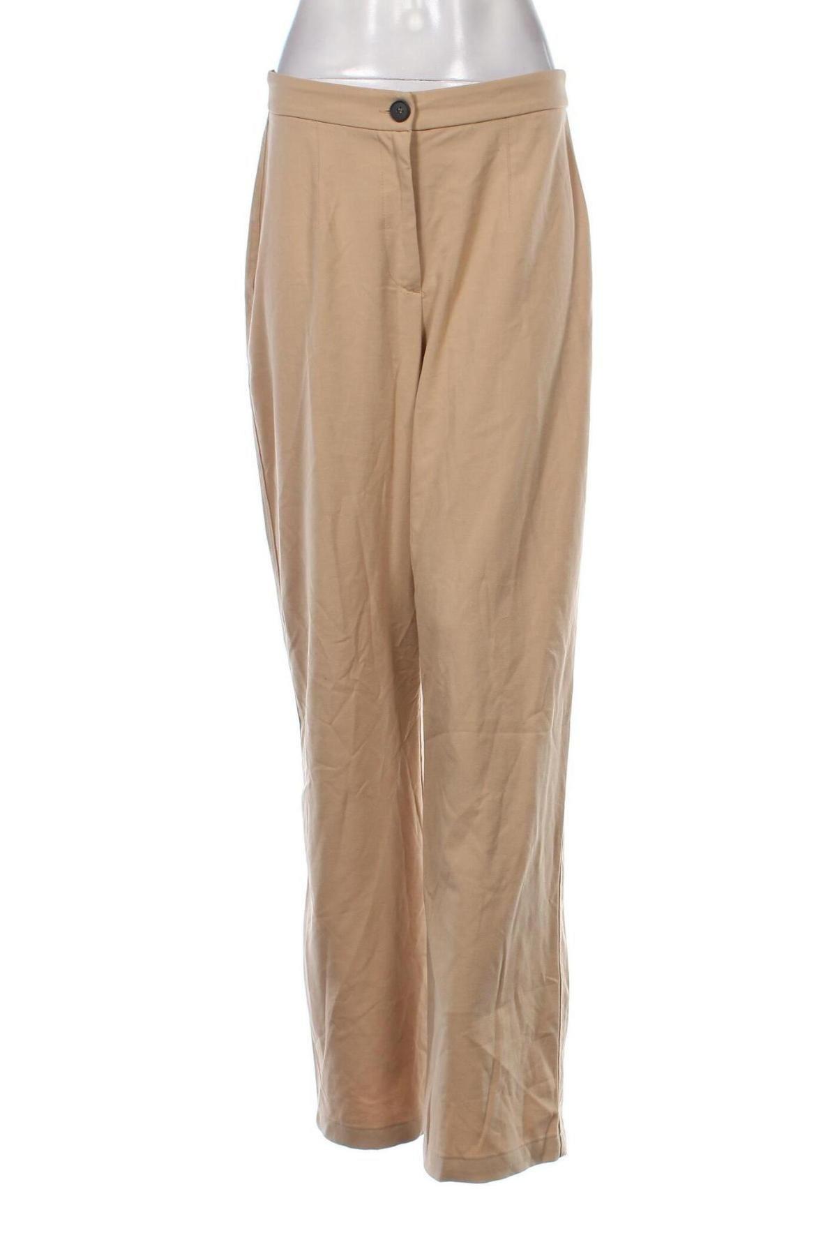 Pantaloni de femei Bershka, Mărime M, Culoare Bej, Preț 47,70 Lei