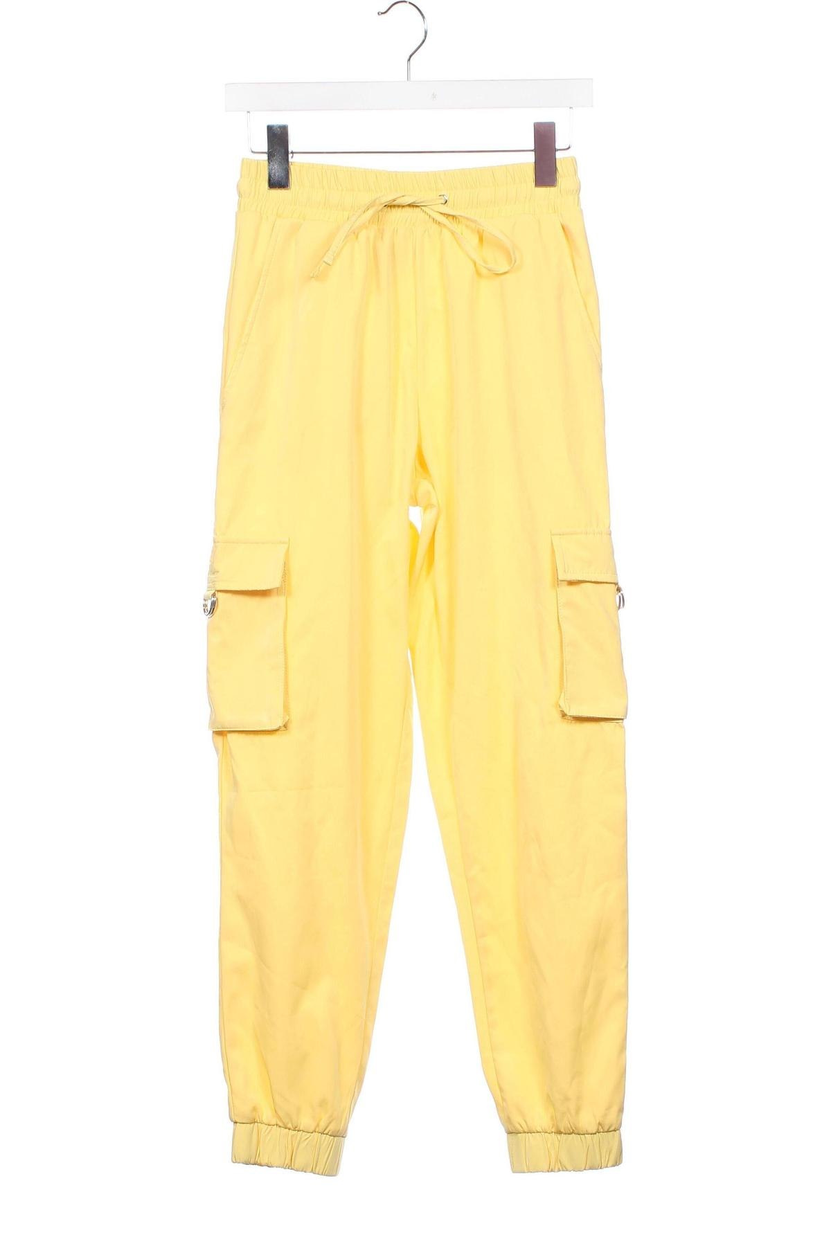 Дамски панталон Fb Sister, Размер XS, Цвят Жълт, Цена 13,05 лв.