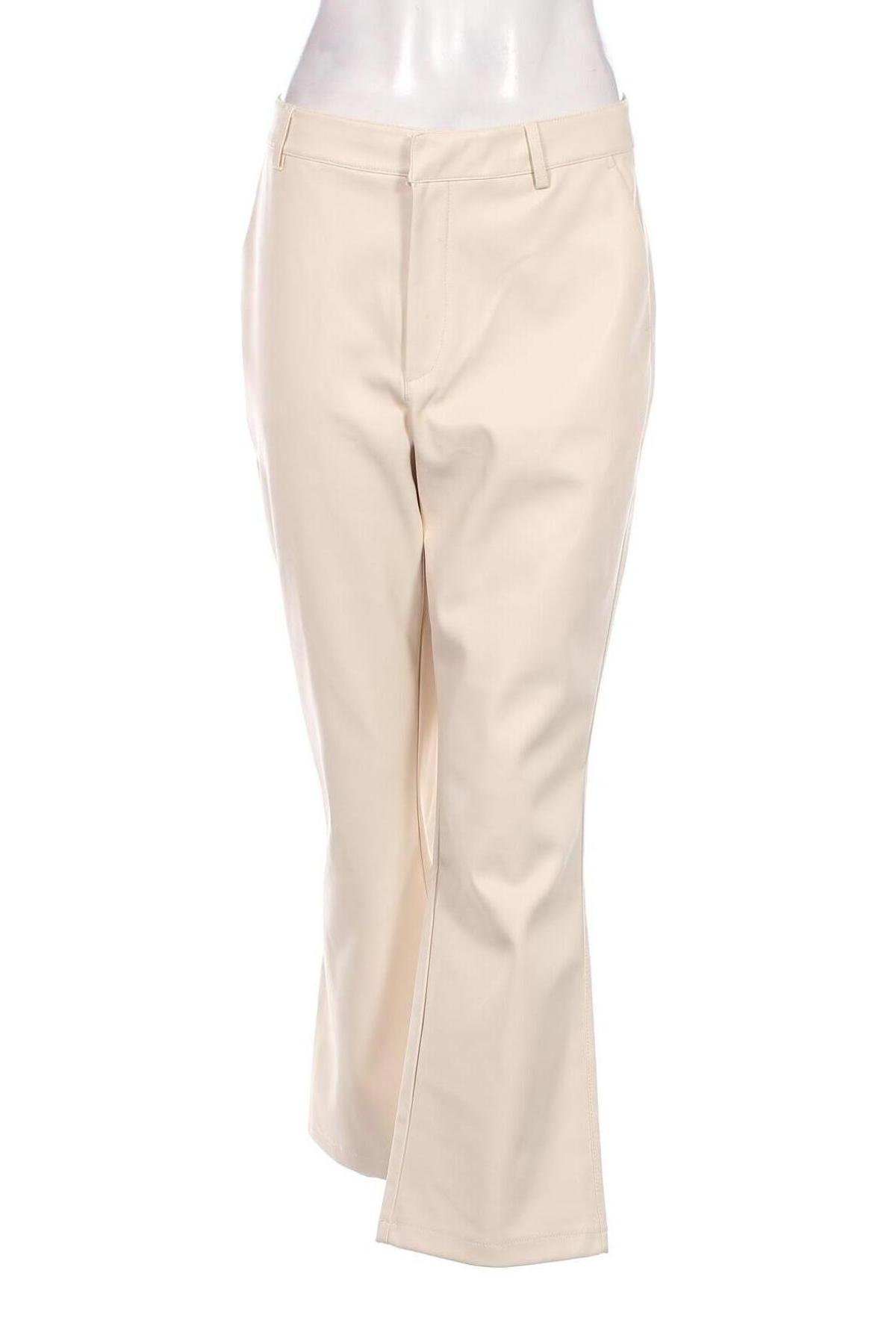 Pantaloni de femei Gina Tricot, Mărime M, Culoare Ecru, Preț 91,78 Lei