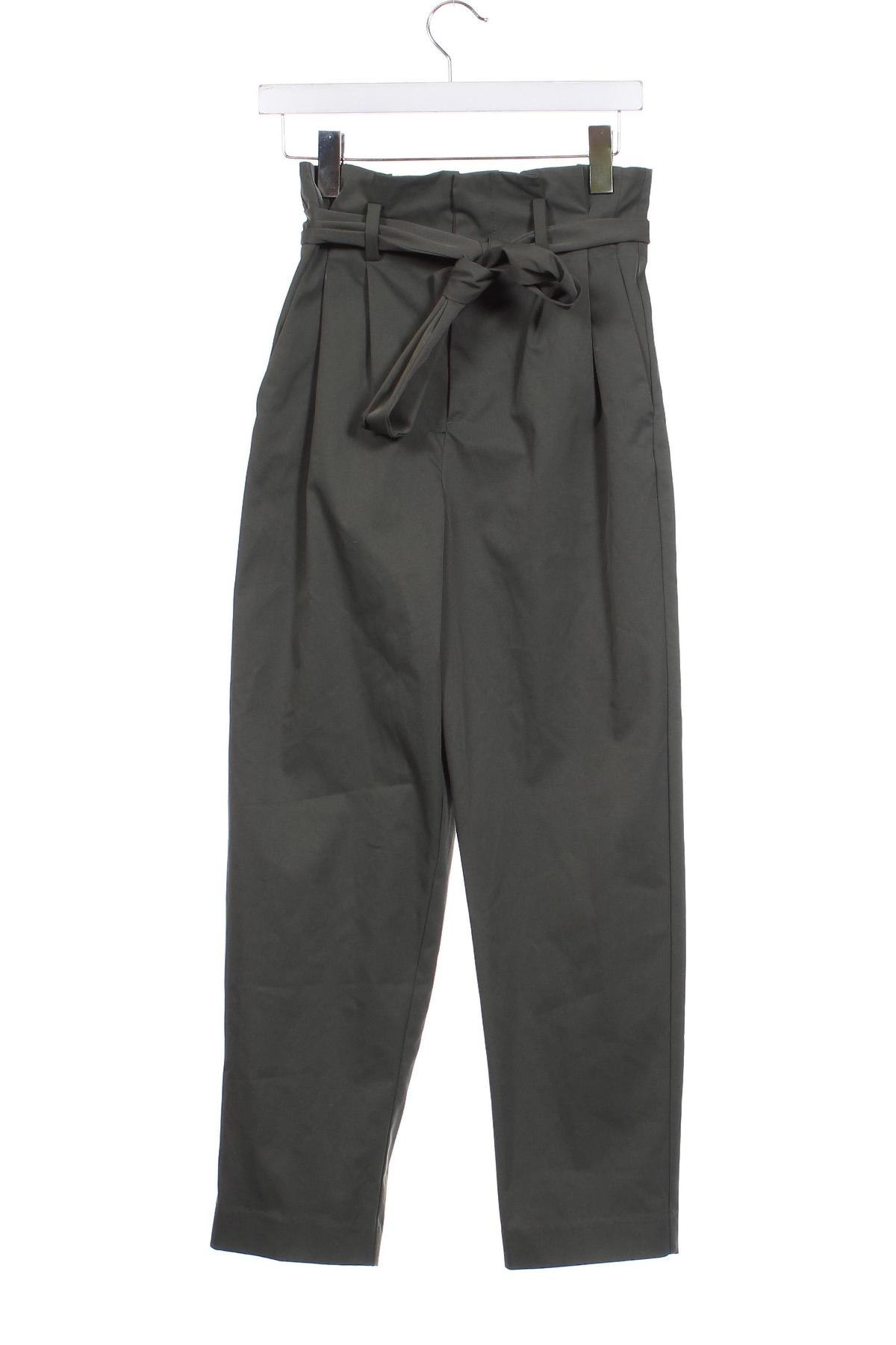 Pantaloni de femei H&M, Mărime XS, Culoare Verde, Preț 31,48 Lei
