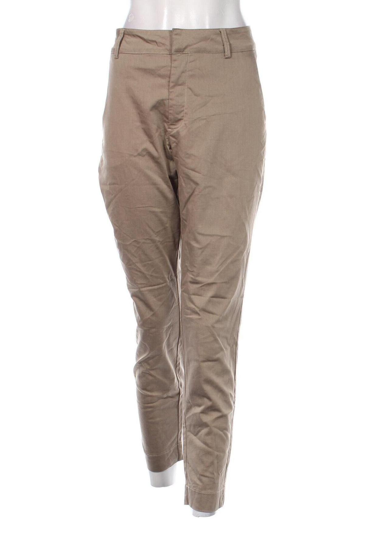 Дамски панталон Kaffe, Размер XL, Цвят Бежов, Цена 22,55 лв.