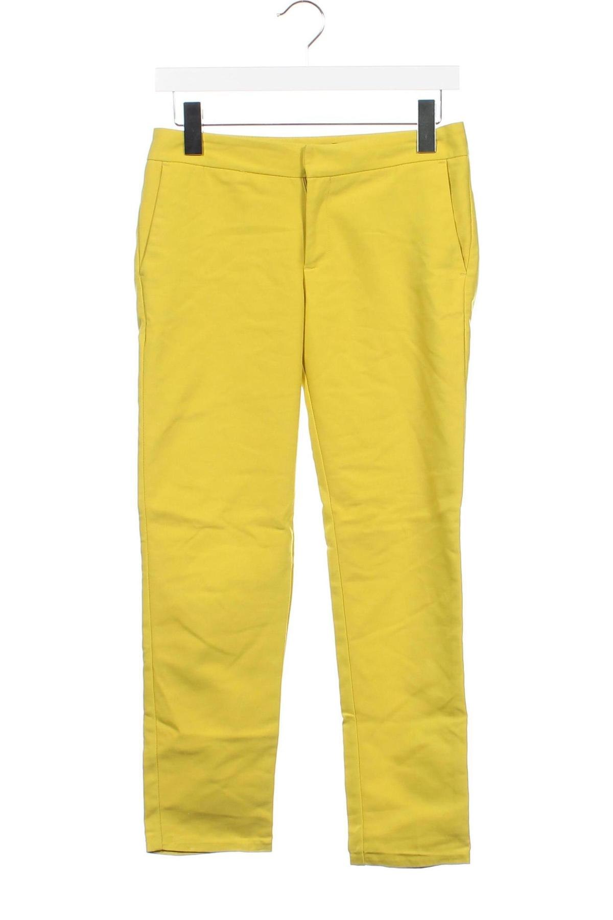 Дамски панталон Karol, Размер XS, Цвят Жълт, Цена 17,41 лв.