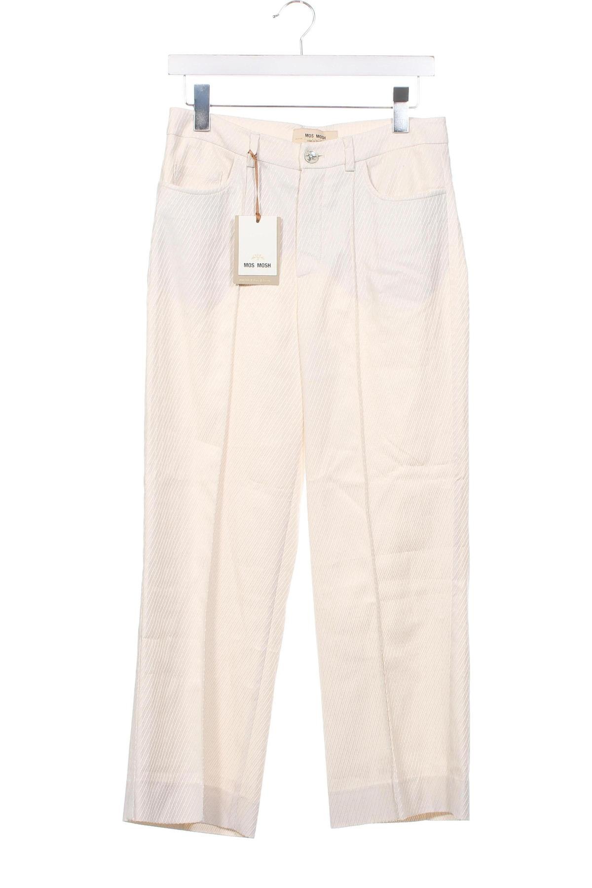 Pantaloni de femei MOS MOSH, Mărime XS, Culoare Ecru, Preț 256,58 Lei