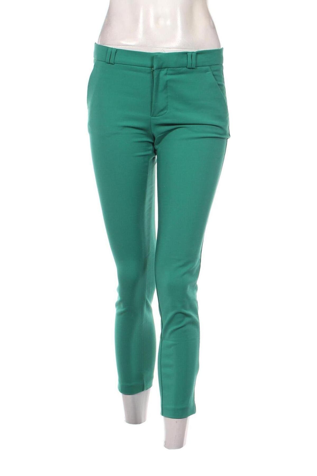 Дамски панталон Mango, Размер S, Цвят Зелен, Цена 20,46 лв.