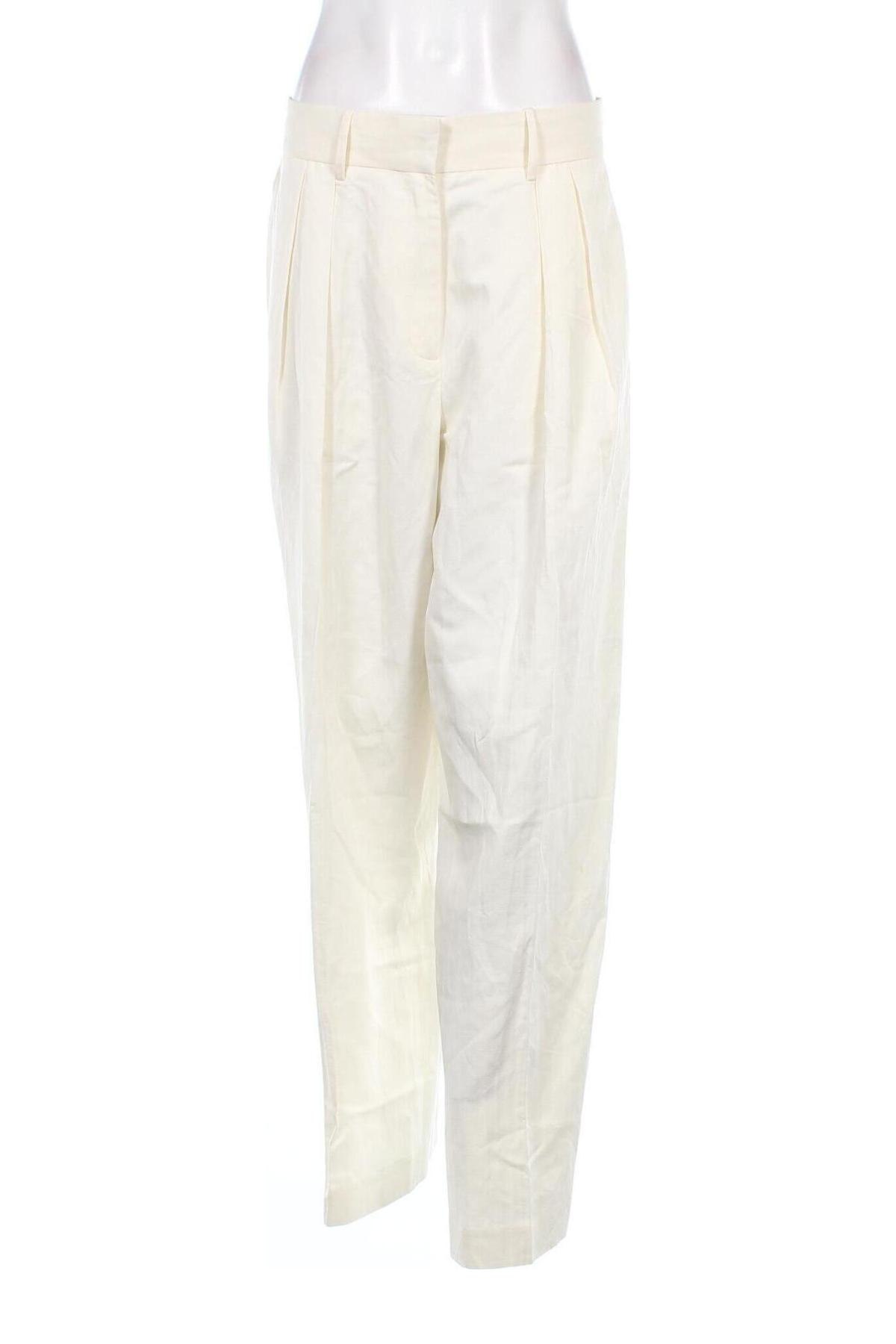 Pantaloni de femei Mango, Mărime M, Culoare Alb, Preț 113,98 Lei