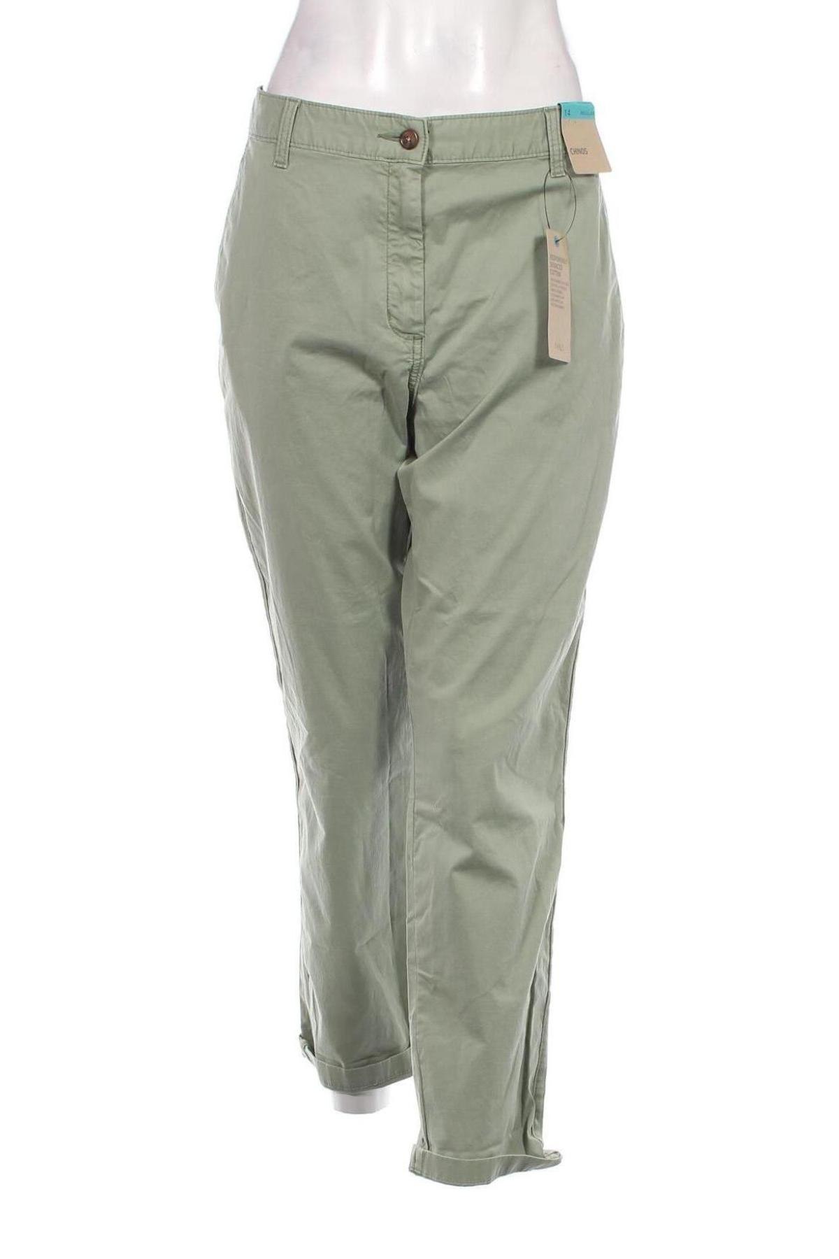 Γυναικείο παντελόνι Marks & Spencer, Μέγεθος L, Χρώμα Πράσινο, Τιμή 12,14 €