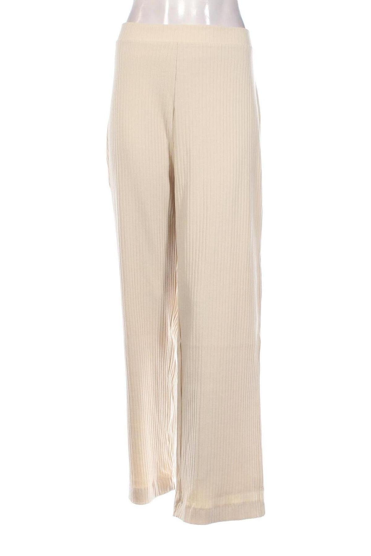 Pantaloni de femei Monki, Mărime XL, Culoare Ecru, Preț 75,53 Lei