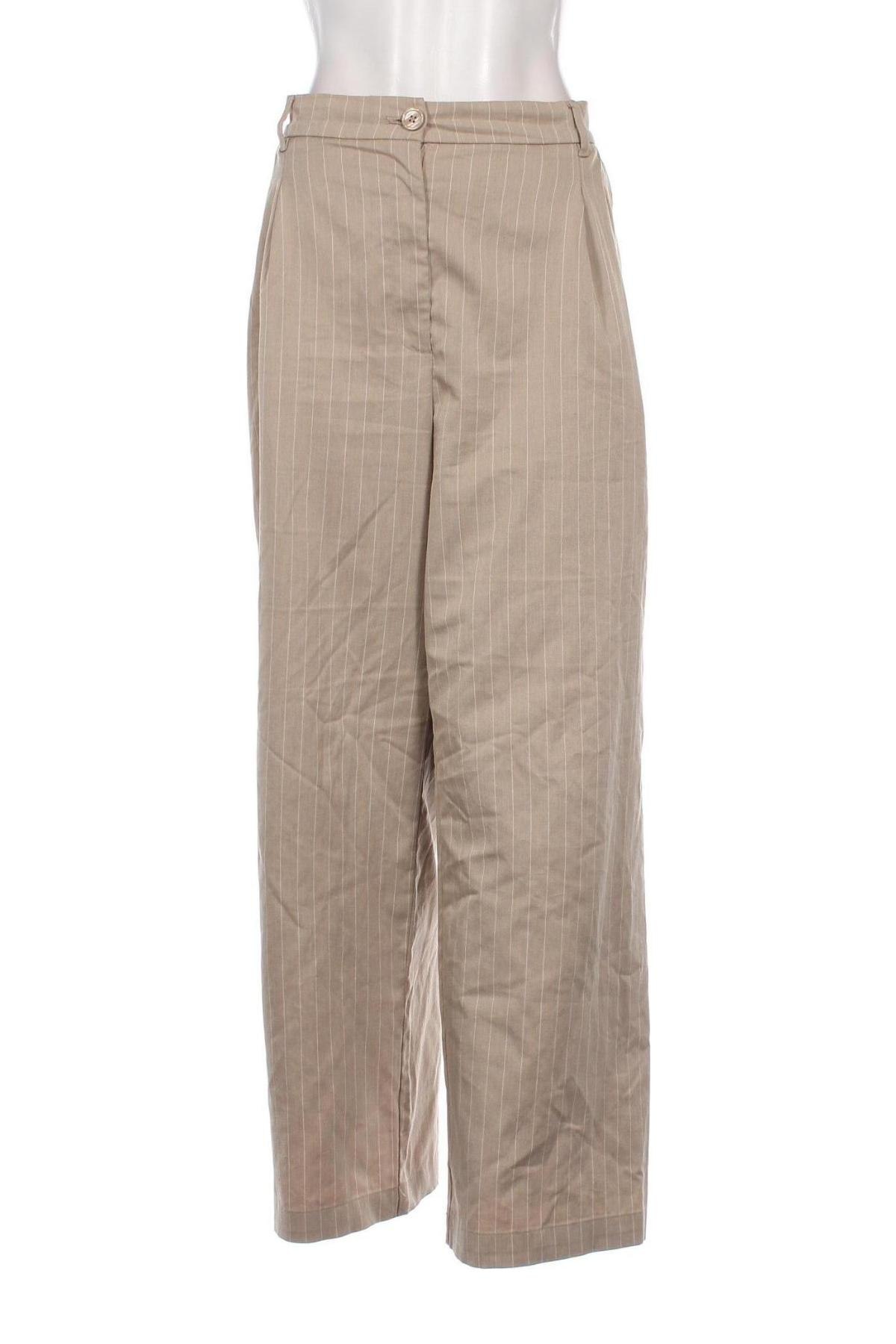 Pantaloni de femei Monki, Mărime XL, Culoare Bej, Preț 45,23 Lei