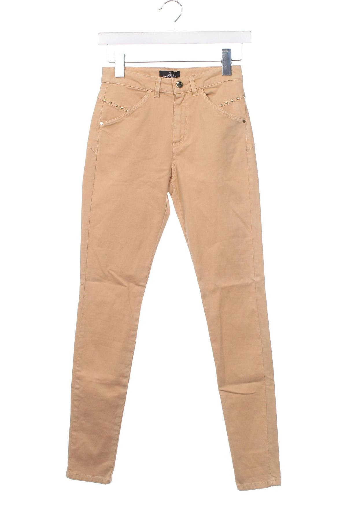 Дамски панталон One Step, Размер XS, Цвят Кафяв, Цена 91,80 лв.