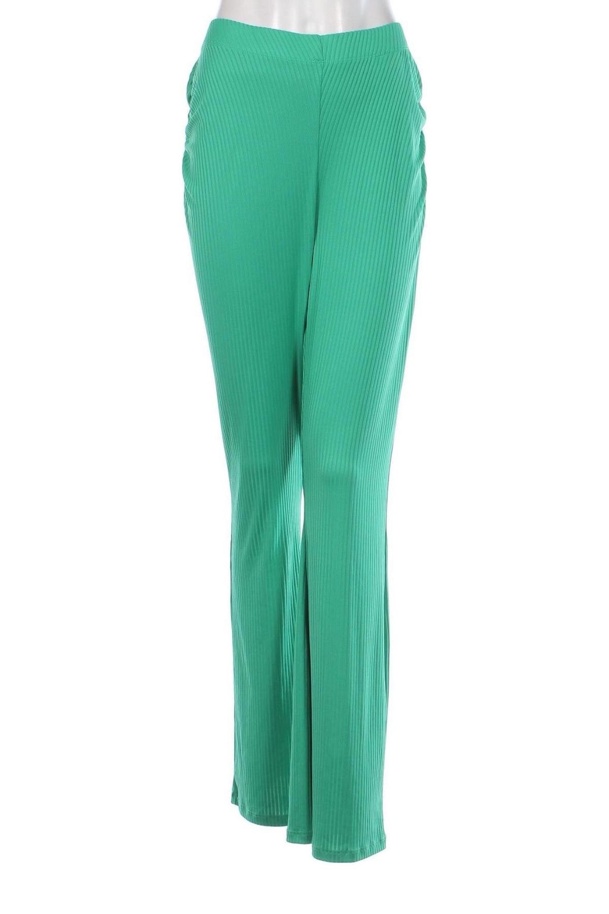Дамски панталон Pieces, Размер L, Цвят Зелен, Цена 73,15 лв.