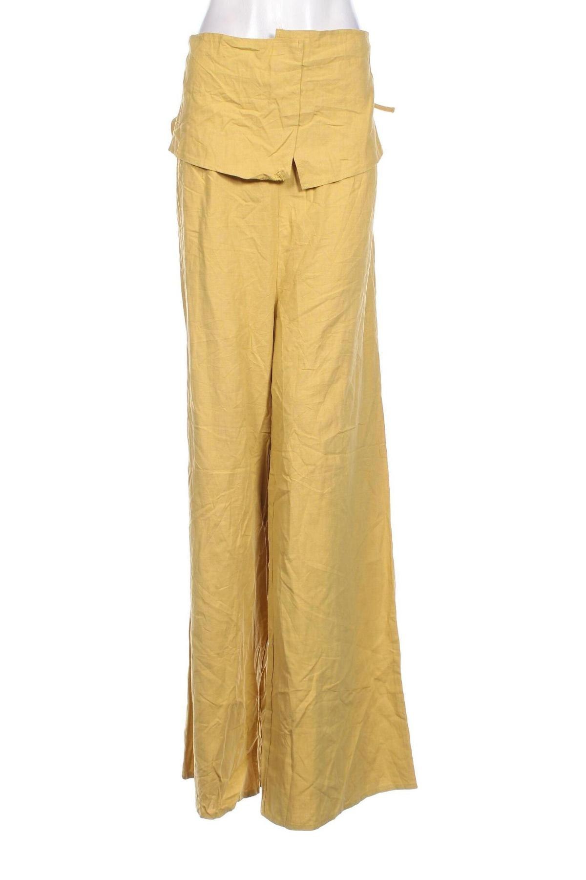 Γυναικείο παντελόνι Pretty Little Thing, Μέγεθος L, Χρώμα Κίτρινο, Τιμή 17,07 €