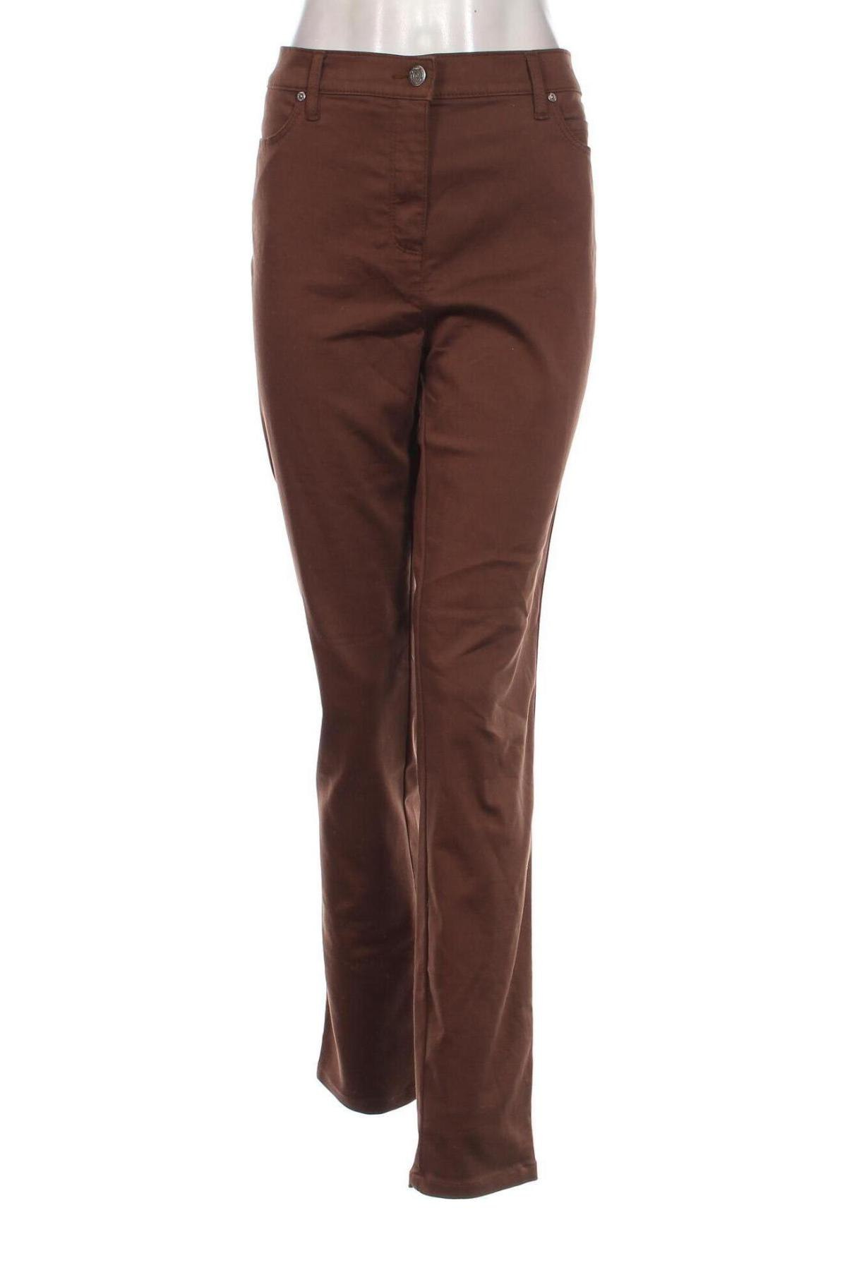 Дамски панталон Toni, Размер XL, Цвят Кафяв, Цена 22,55 лв.