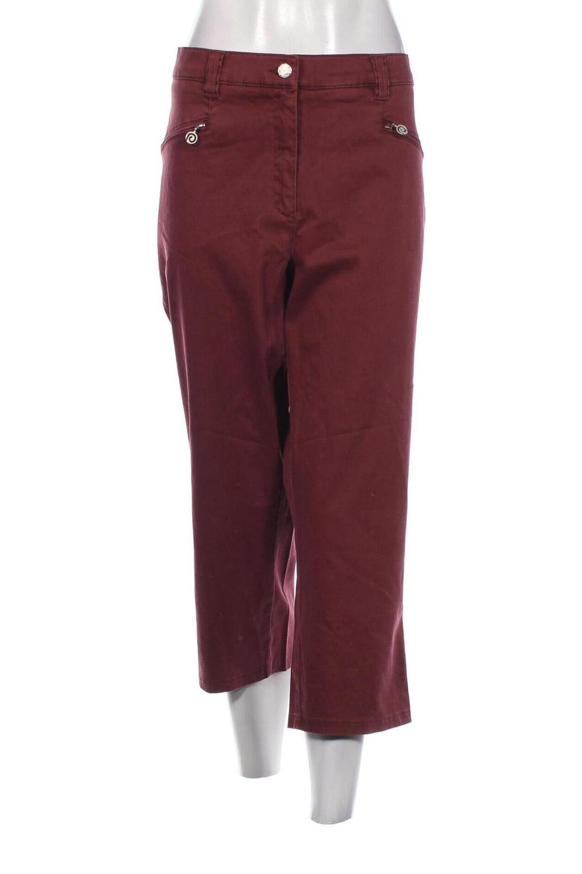 Pantaloni de femei Ulla Popken, Mărime XXL, Culoare Roșu, Preț 134,87 Lei