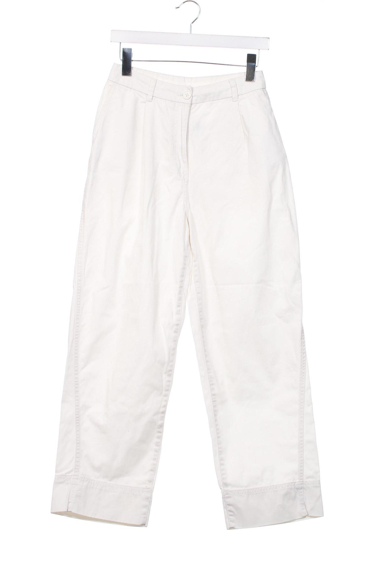 Pantaloni de femei Weekday, Mărime XS, Culoare Alb, Preț 62,75 Lei