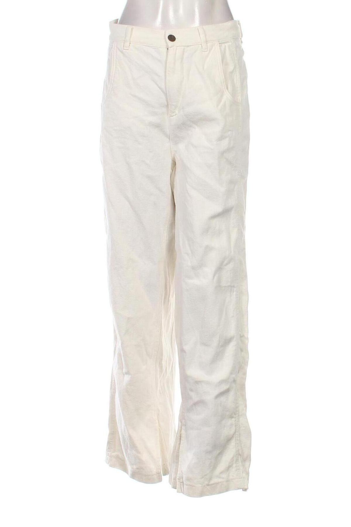 Pantaloni de femei Zara, Mărime M, Culoare Alb, Preț 39,26 Lei