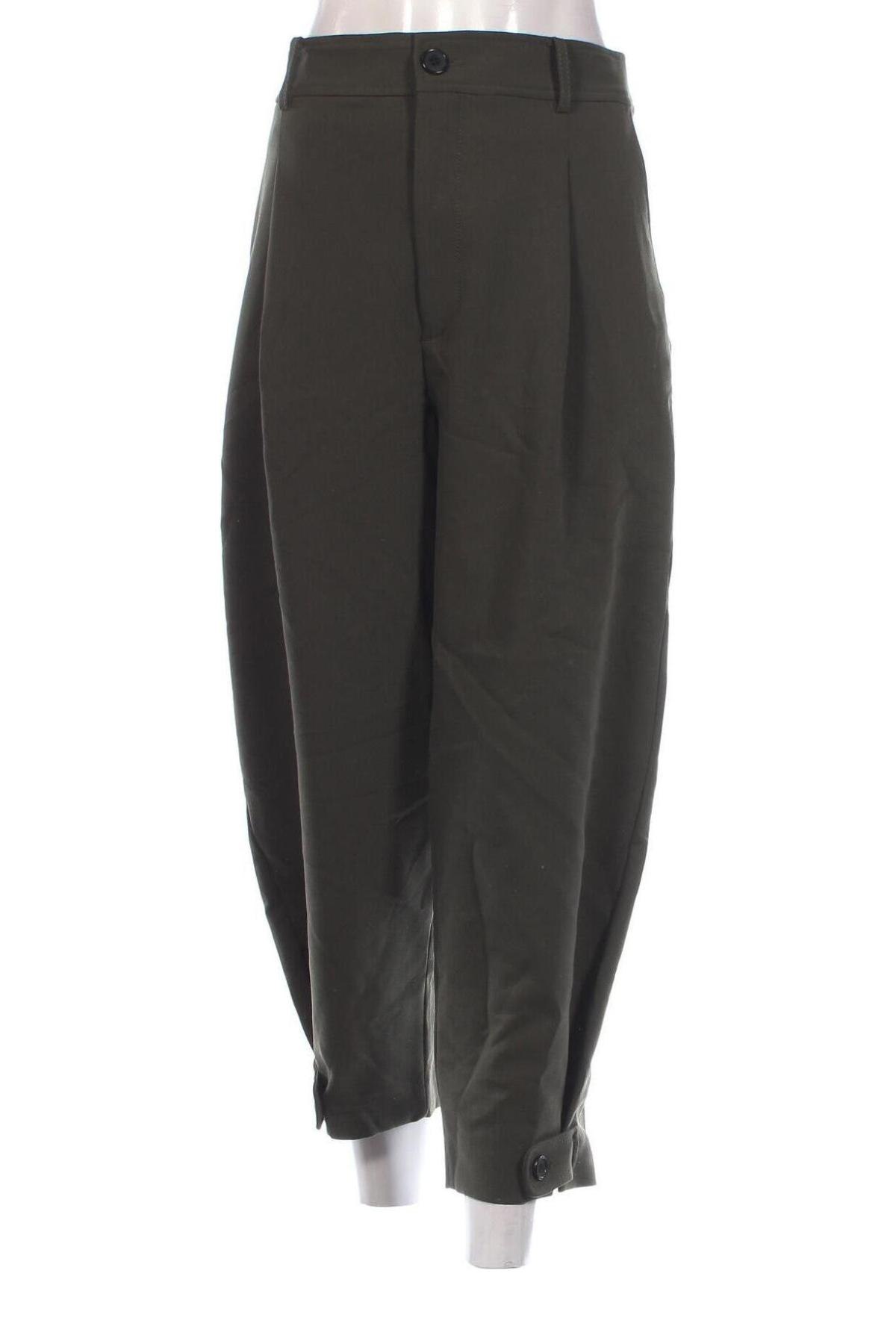 Pantaloni de femei Zara, Mărime XL, Culoare Verde, Preț 88,82 Lei