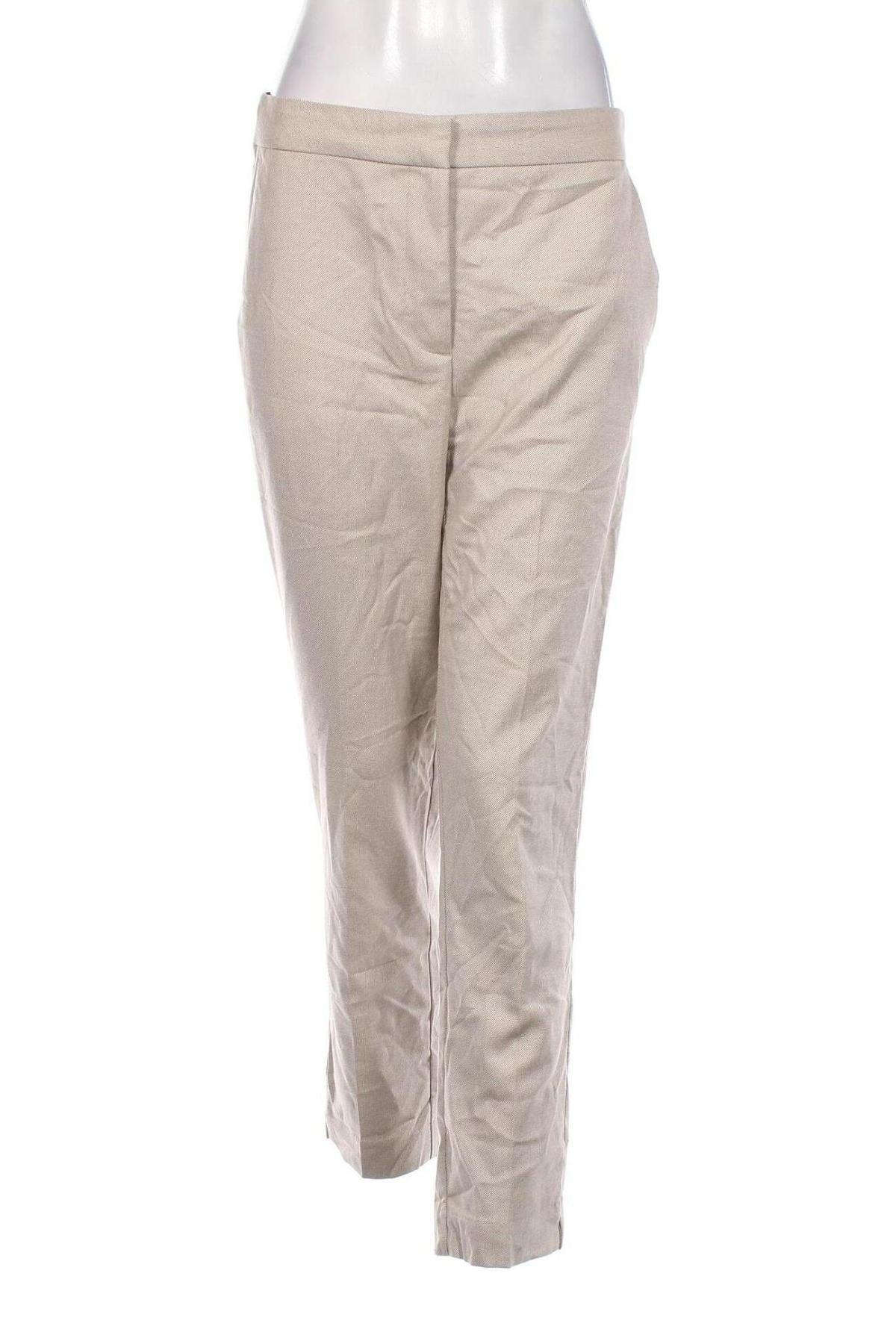 Pantaloni de femei Zara, Mărime L, Culoare Bej, Preț 39,97 Lei
