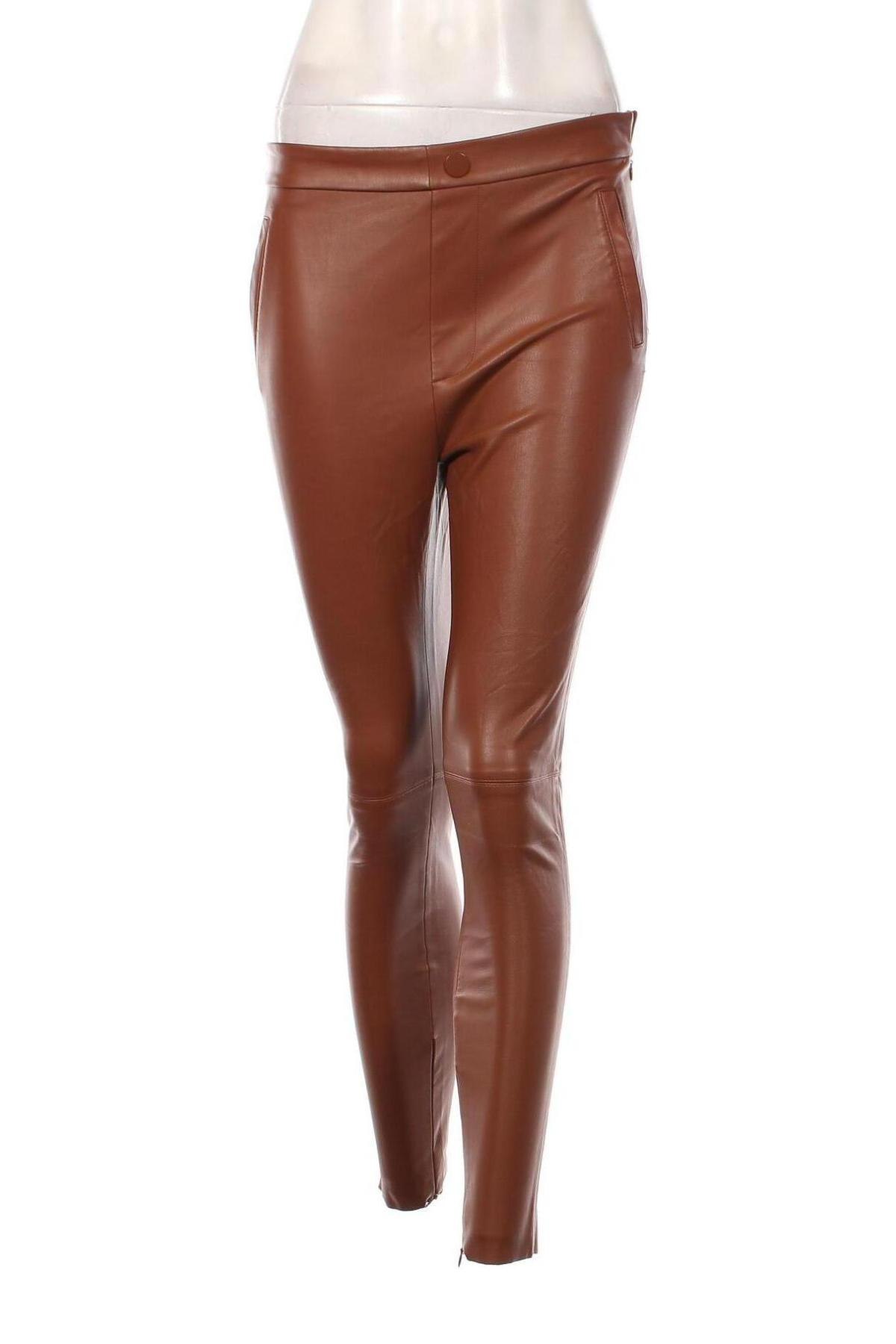 Дамски панталон Zara, Размер S, Цвят Кафяв, Цена 10,80 лв.