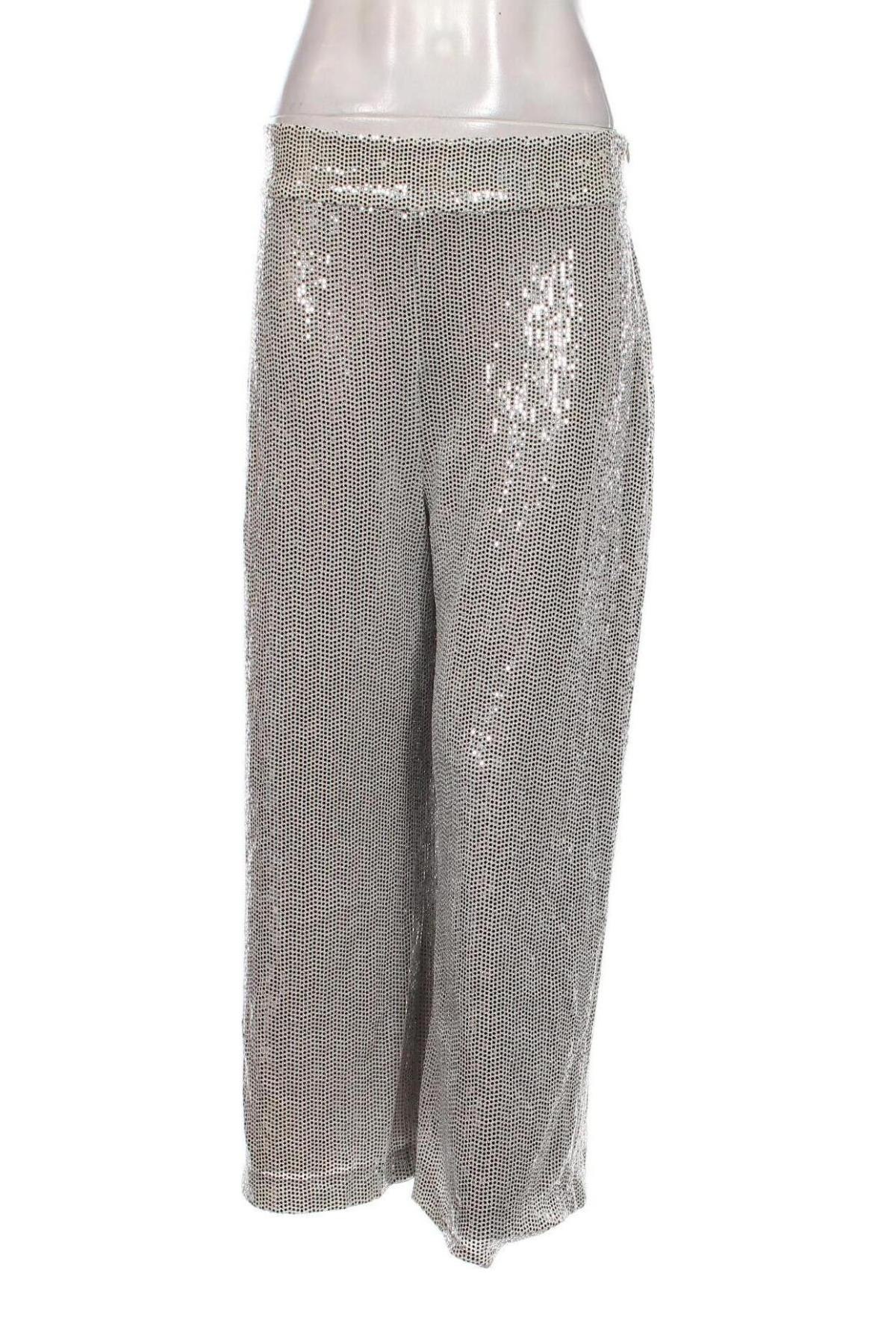 Dámské kalhoty  Zara, Velikost L, Barva Stříbrná, Cena  194,00 Kč