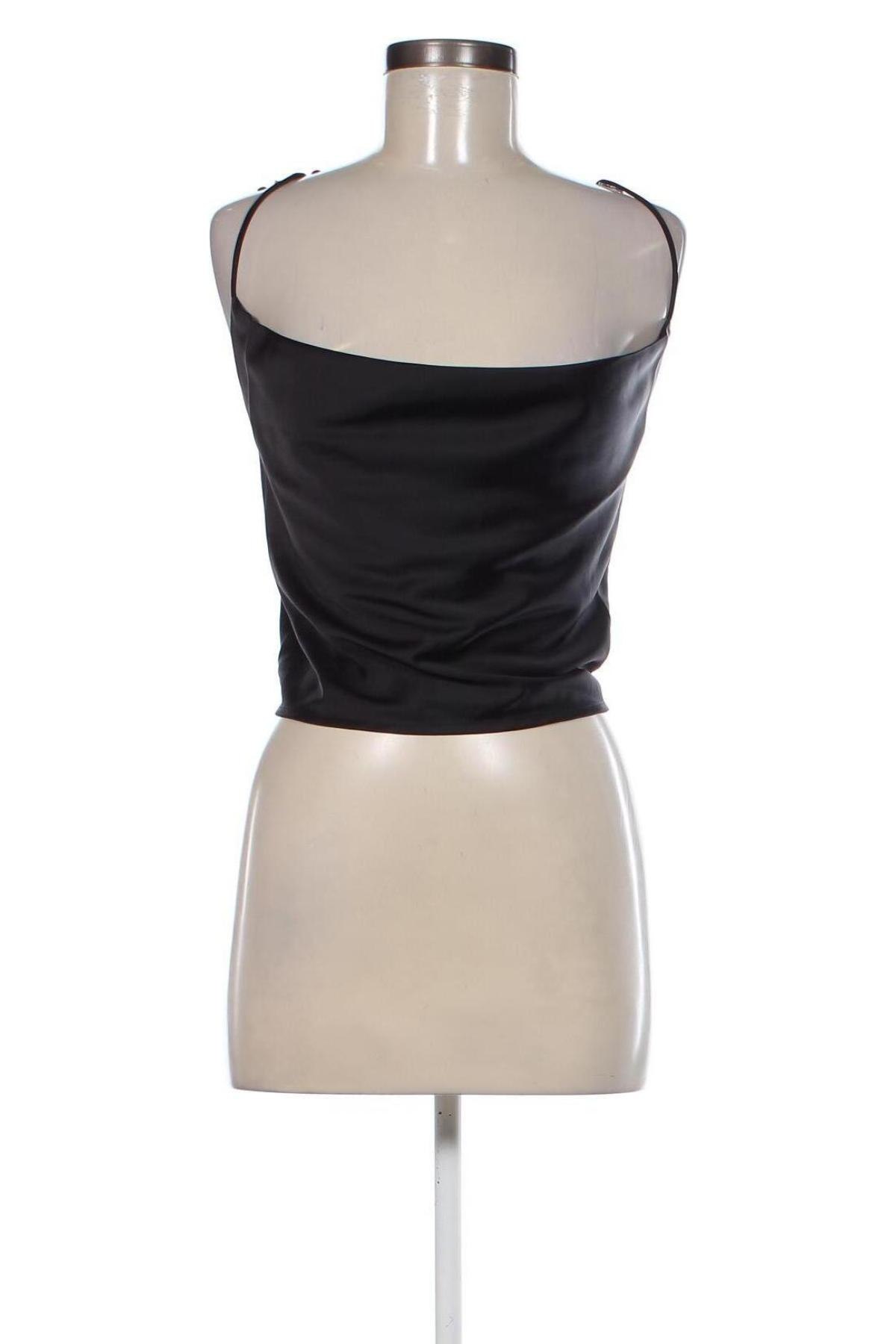 Γυναικείο αμάνικο μπλουζάκι Gina Tricot, Μέγεθος L, Χρώμα Μαύρο, Τιμή 5,59 €