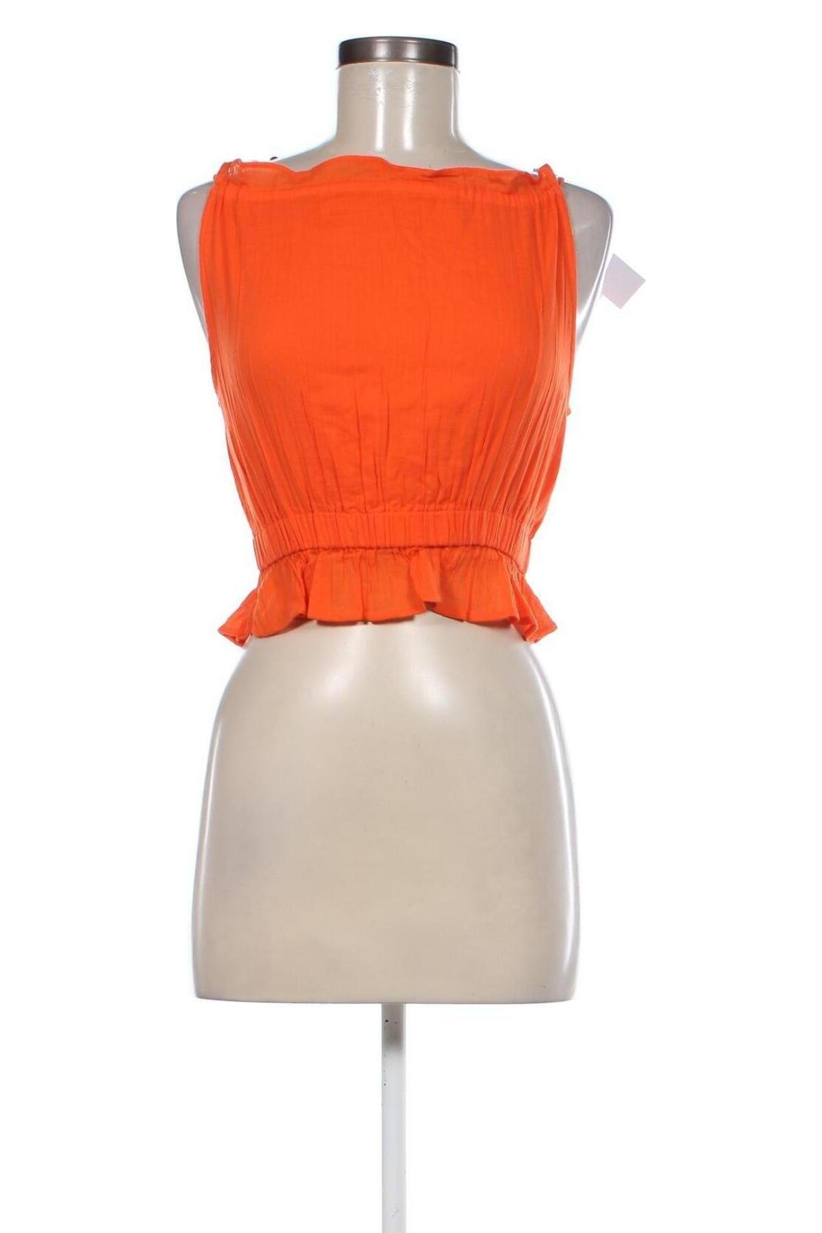Γυναικείο αμάνικο μπλουζάκι Gina Tricot, Μέγεθος XS, Χρώμα Πορτοκαλί, Τιμή 7,19 €