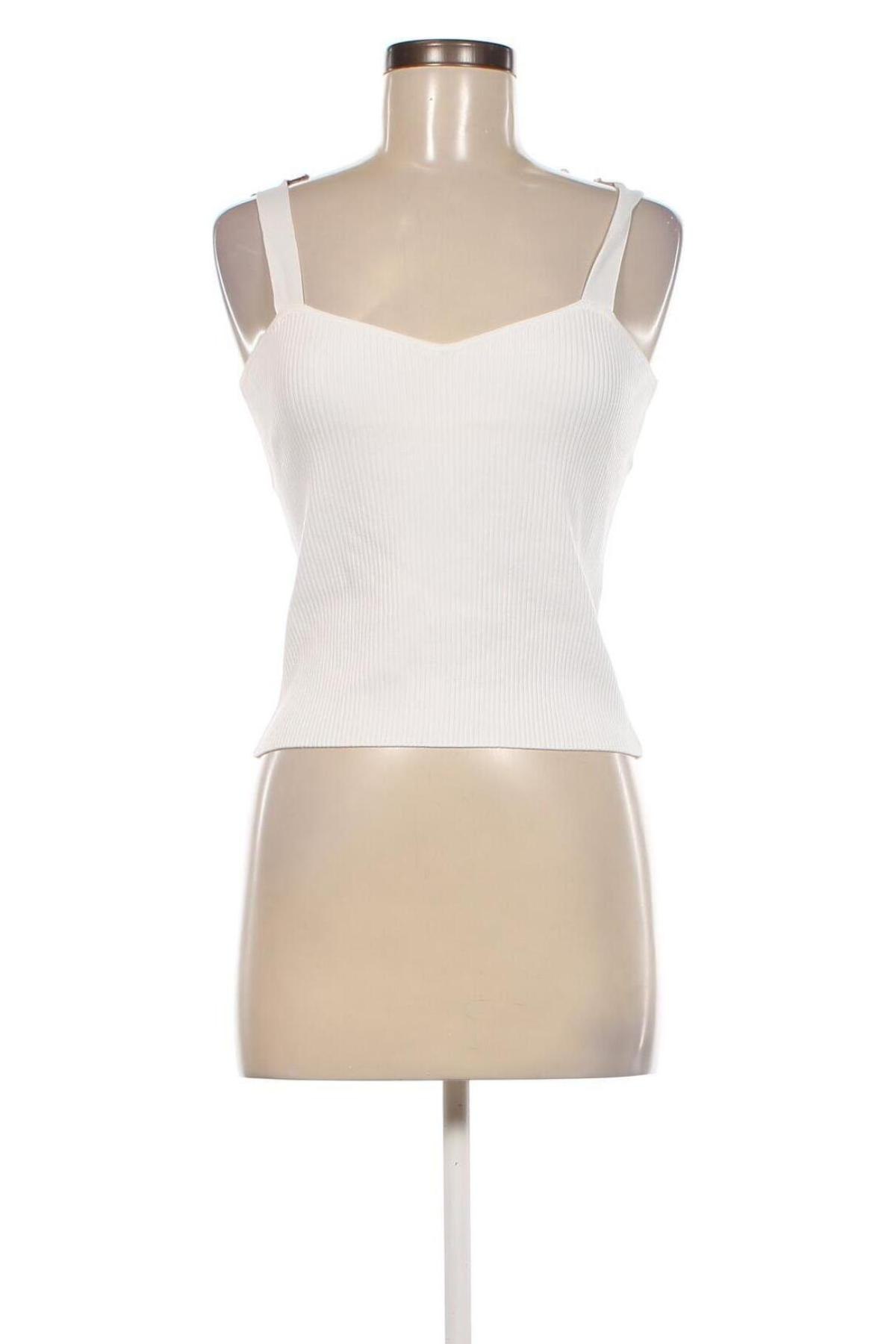Γυναικείο αμάνικο μπλουζάκι Gina Tricot, Μέγεθος XL, Χρώμα Λευκό, Τιμή 15,98 €