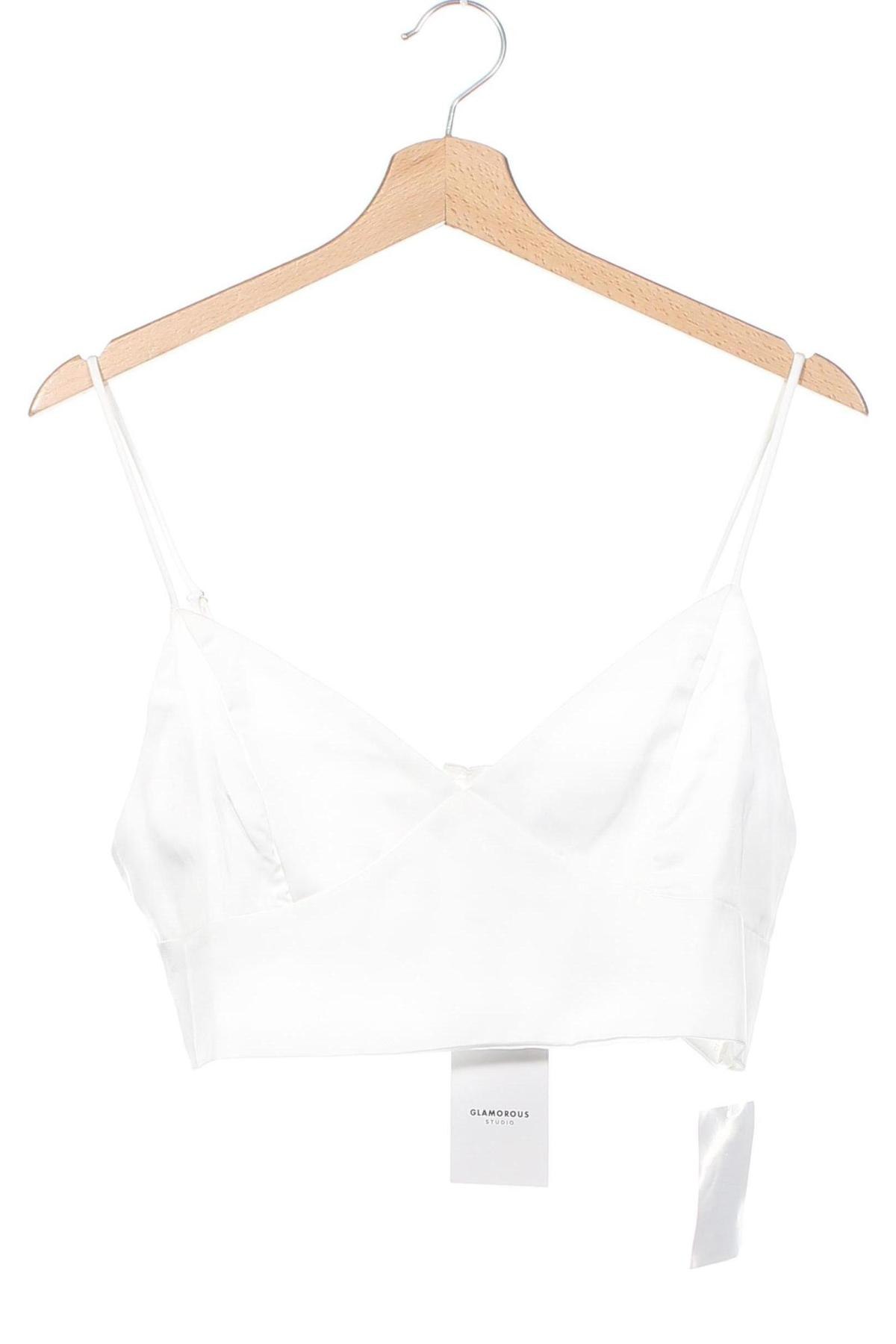Γυναικείο αμάνικο μπλουζάκι Glamorous, Μέγεθος M, Χρώμα Λευκό, Τιμή 6,39 €