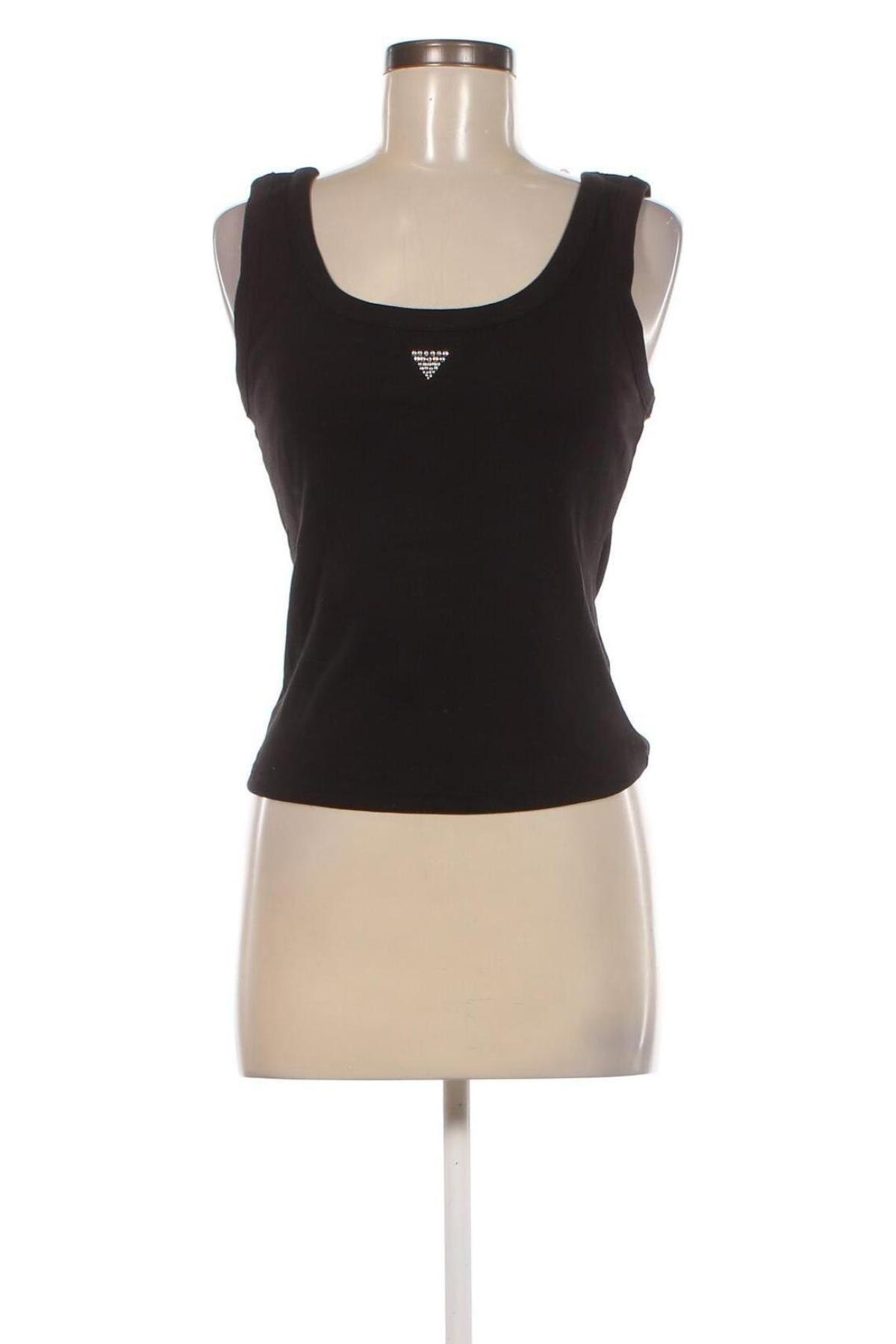 Γυναικείο αμάνικο μπλουζάκι Guess, Μέγεθος L, Χρώμα Μαύρο, Τιμή 31,96 €