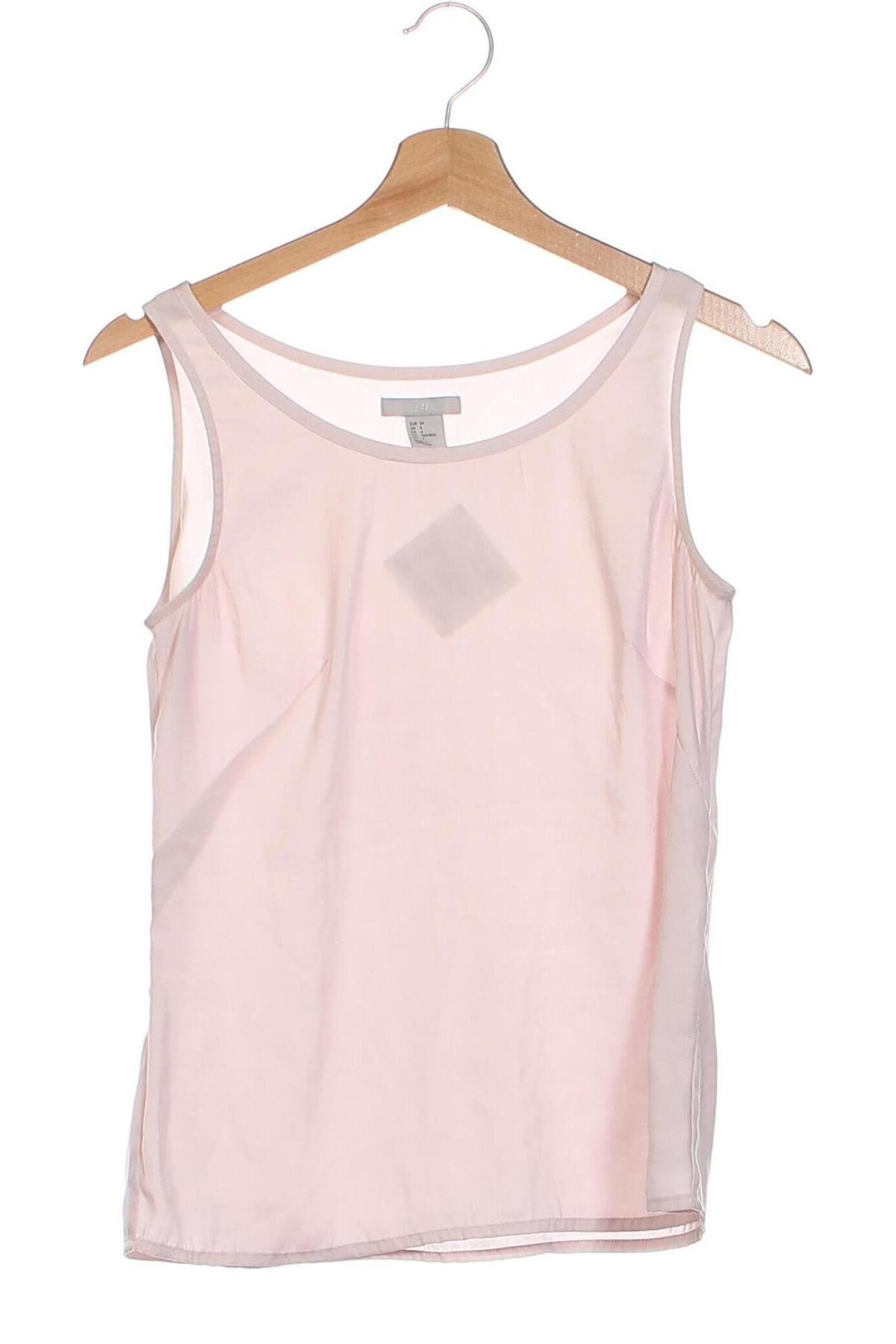 Damska koszulka na ramiączkach H&M, Rozmiar XS, Kolor Różowy, Cena 17,98 zł