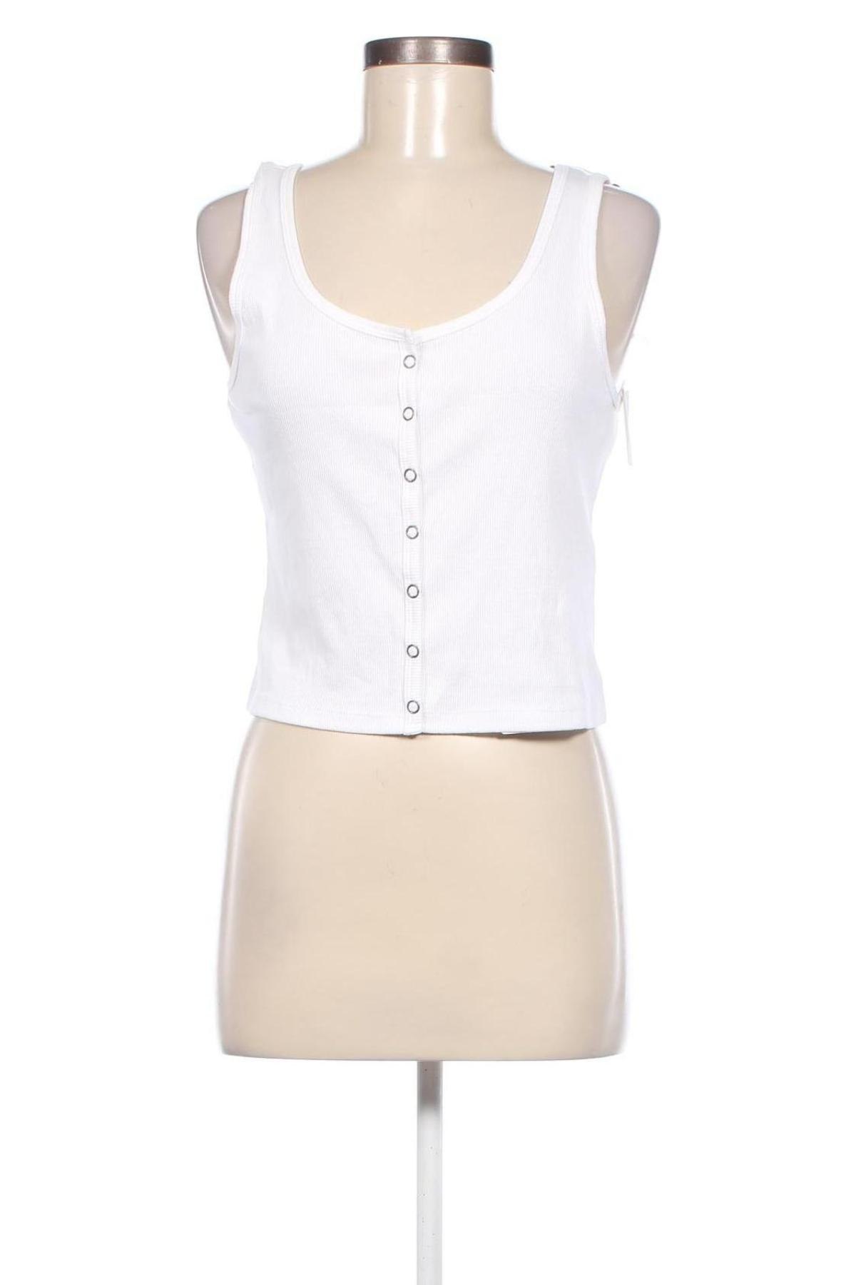 Γυναικείο αμάνικο μπλουζάκι Hollister, Μέγεθος L, Χρώμα Λευκό, Τιμή 7,83 €