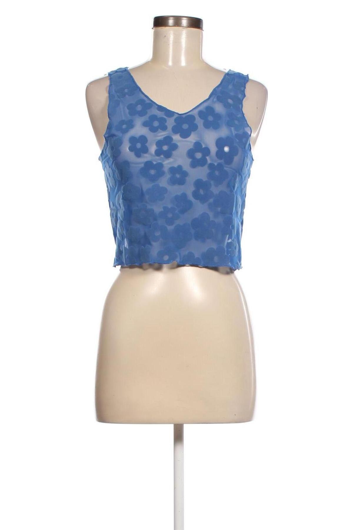 Γυναικείο αμάνικο μπλουζάκι Jennyfer, Μέγεθος L, Χρώμα Μπλέ, Τιμή 4,44 €