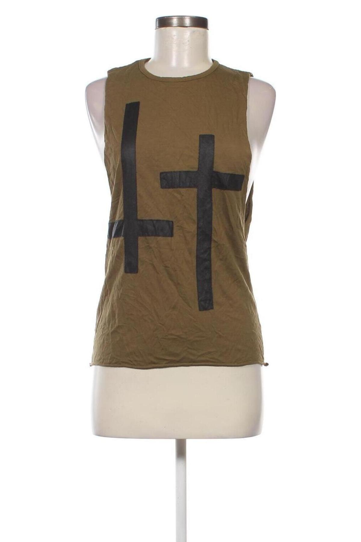 Γυναικείο αμάνικο μπλουζάκι LA Sisters, Μέγεθος XS, Χρώμα Πράσινο, Τιμή 4,21 €