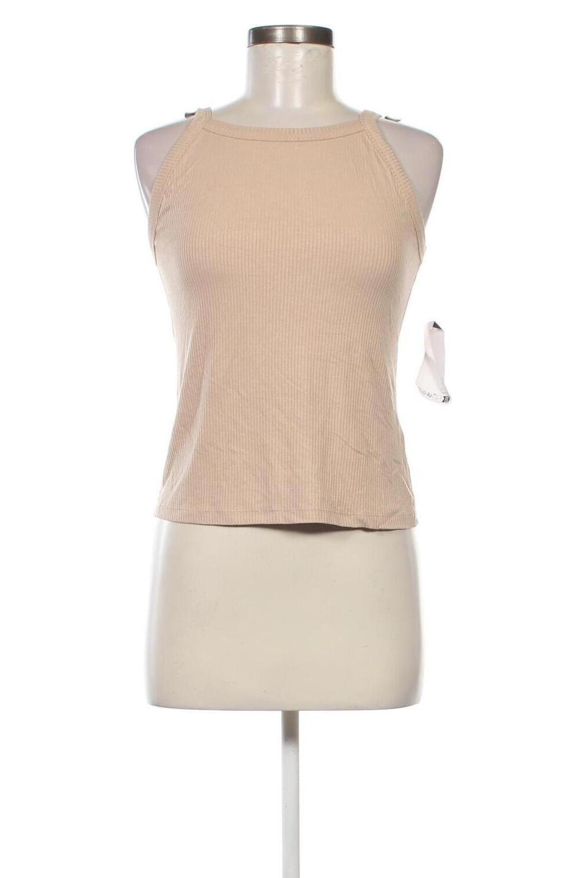 Γυναικείο αμάνικο μπλουζάκι NA-KD, Μέγεθος L, Χρώμα  Μπέζ, Τιμή 10,55 €