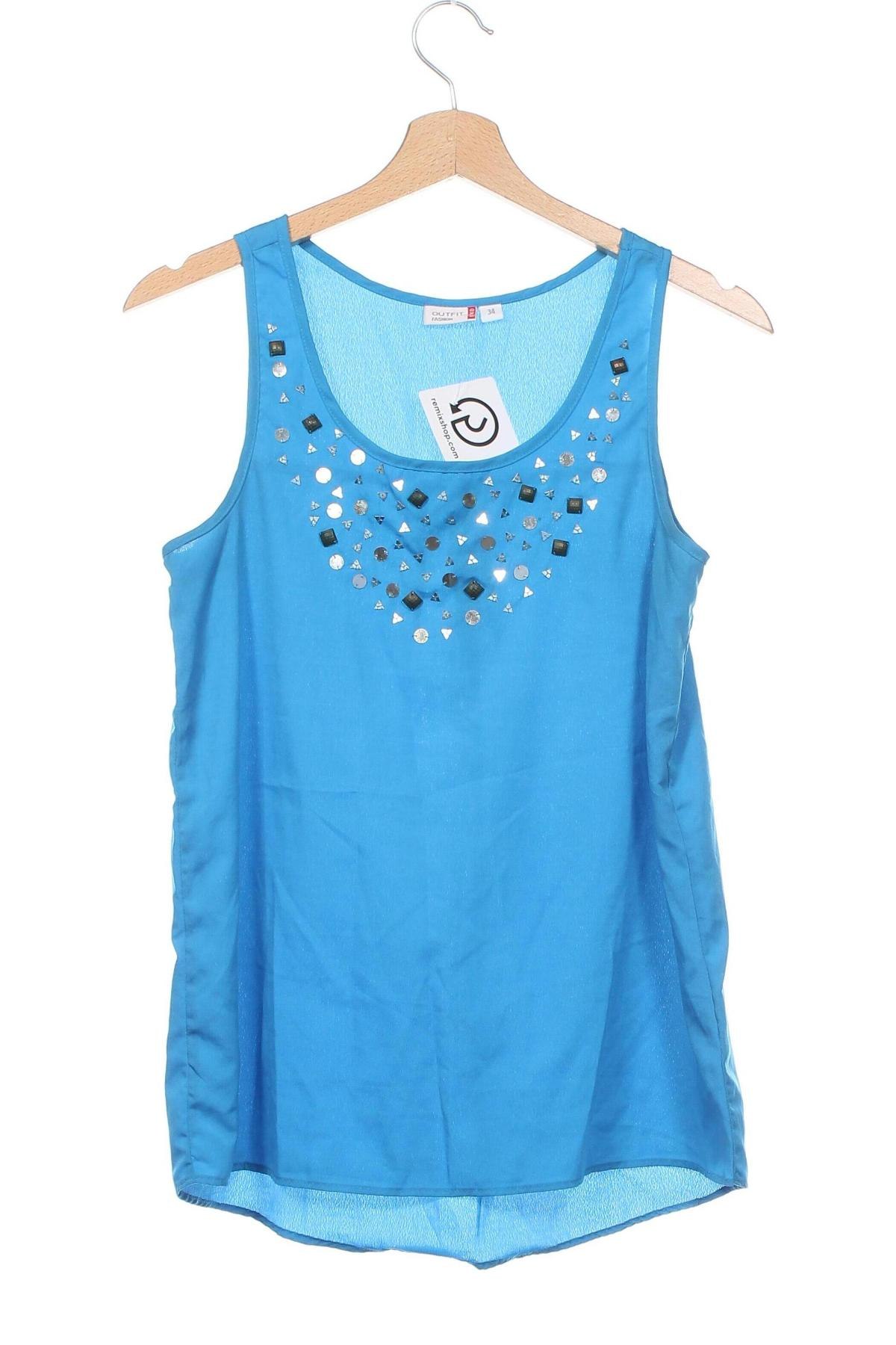 Γυναικείο αμάνικο μπλουζάκι Nkd, Μέγεθος XS, Χρώμα Μπλέ, Τιμή 3,99 €