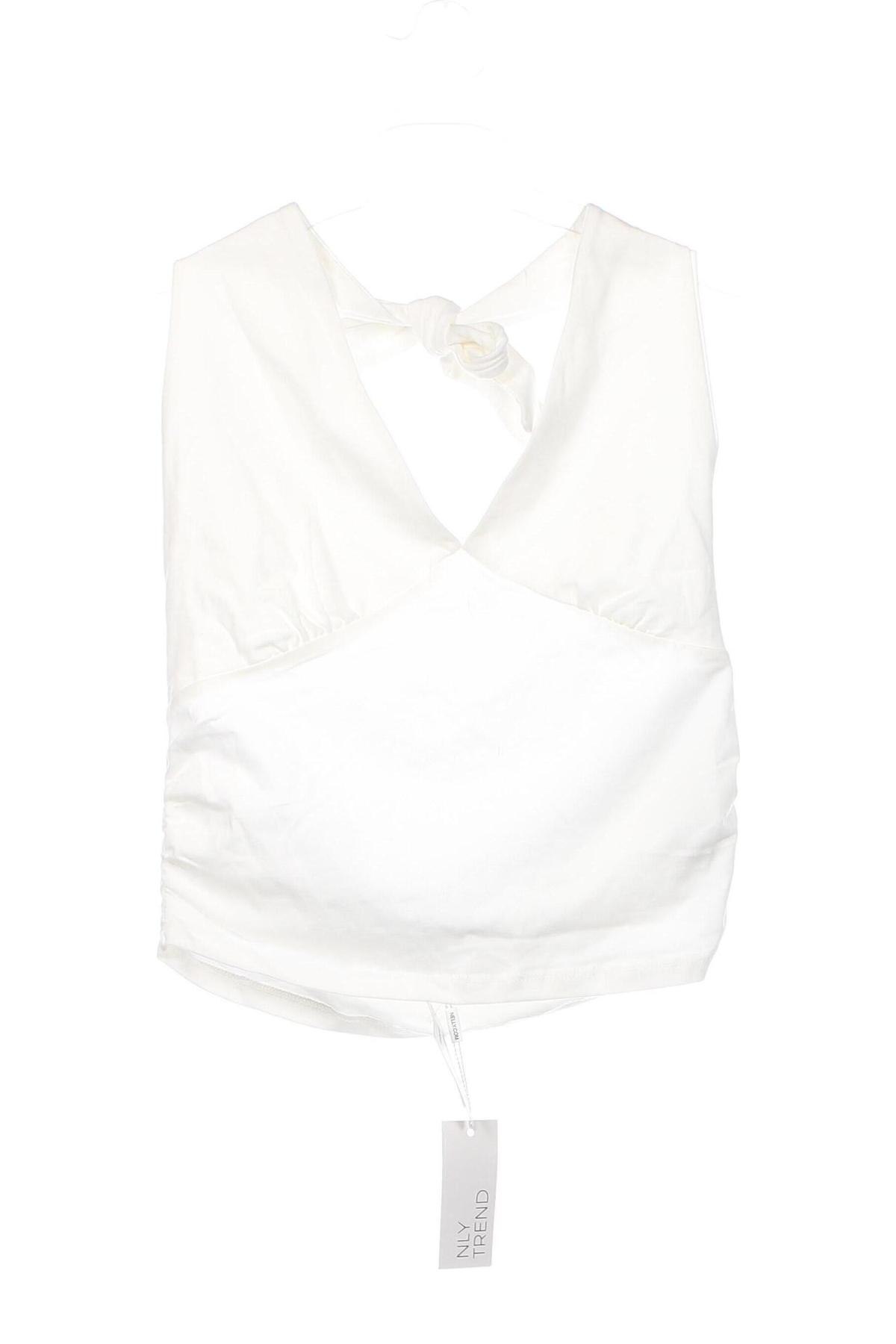 Γυναικείο αμάνικο μπλουζάκι Nly Trend, Μέγεθος L, Χρώμα Λευκό, Τιμή 4,87 €