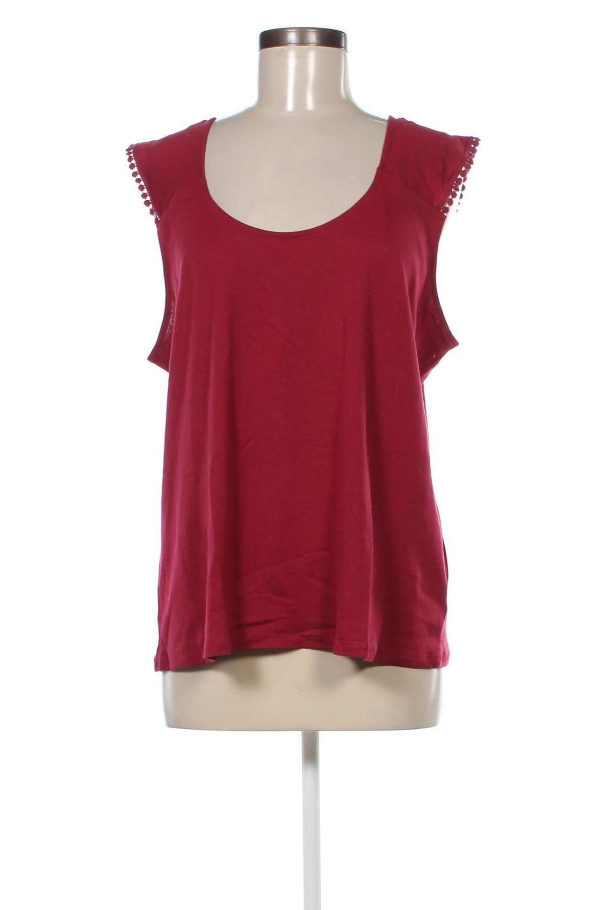 Γυναικείο αμάνικο μπλουζάκι Oviesse, Μέγεθος XXL, Χρώμα Κόκκινο, Τιμή 4,87 €