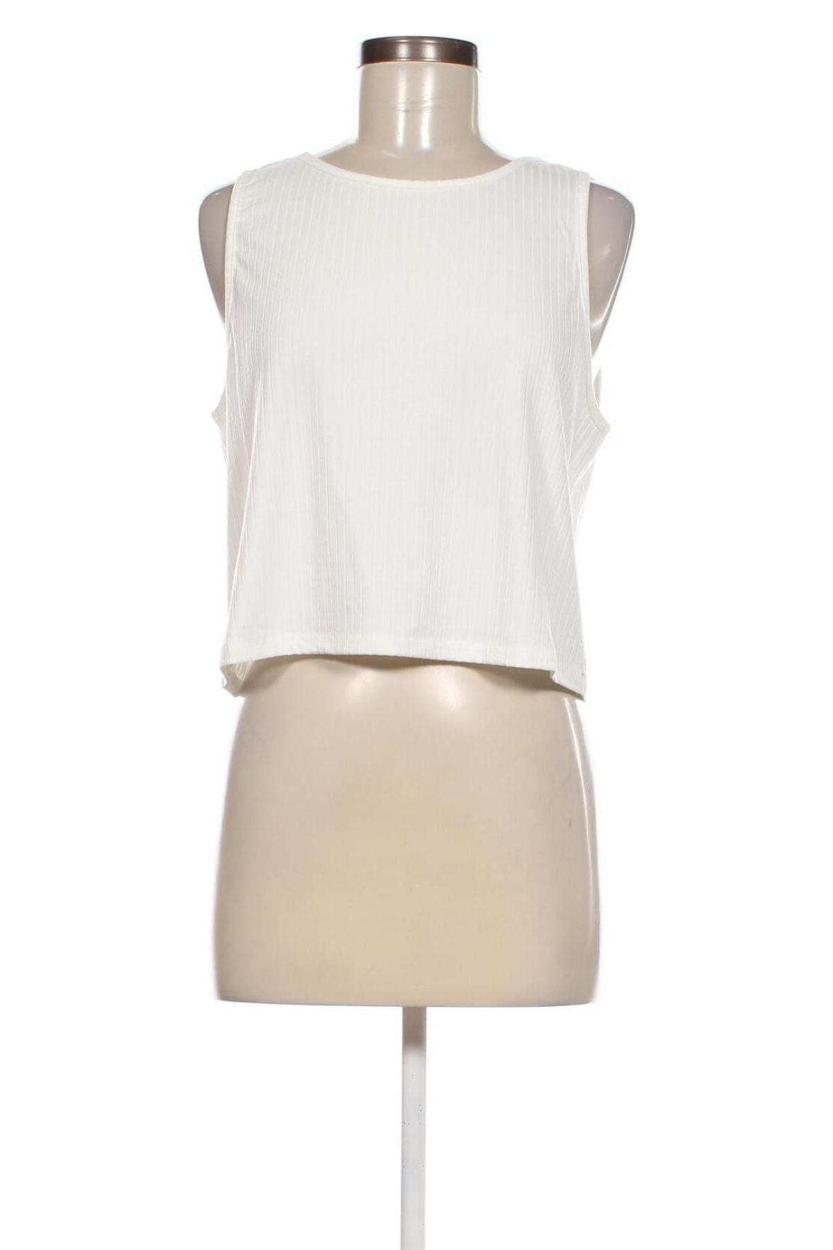 Γυναικείο αμάνικο μπλουζάκι Pieces, Μέγεθος XL, Χρώμα Λευκό, Τιμή 5,59 €