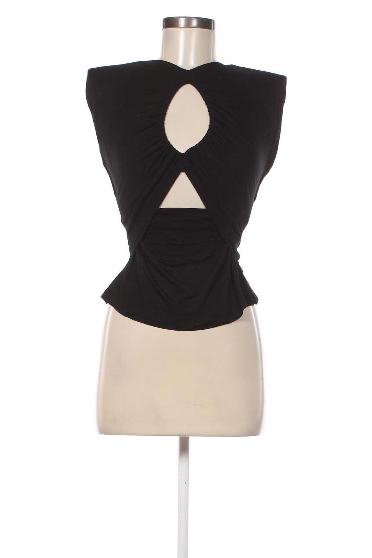 Γυναικείο αμάνικο μπλουζάκι Pinko, Μέγεθος XS, Χρώμα Μαύρο, Τιμή 36,00 €