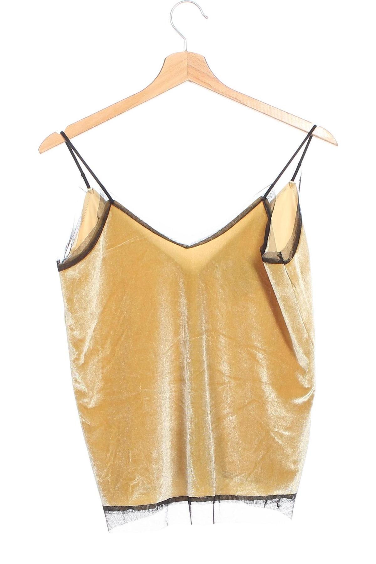 Γυναικείο αμάνικο μπλουζάκι Pull&Bear, Μέγεθος XS, Χρώμα Κίτρινο, Τιμή 3,99 €