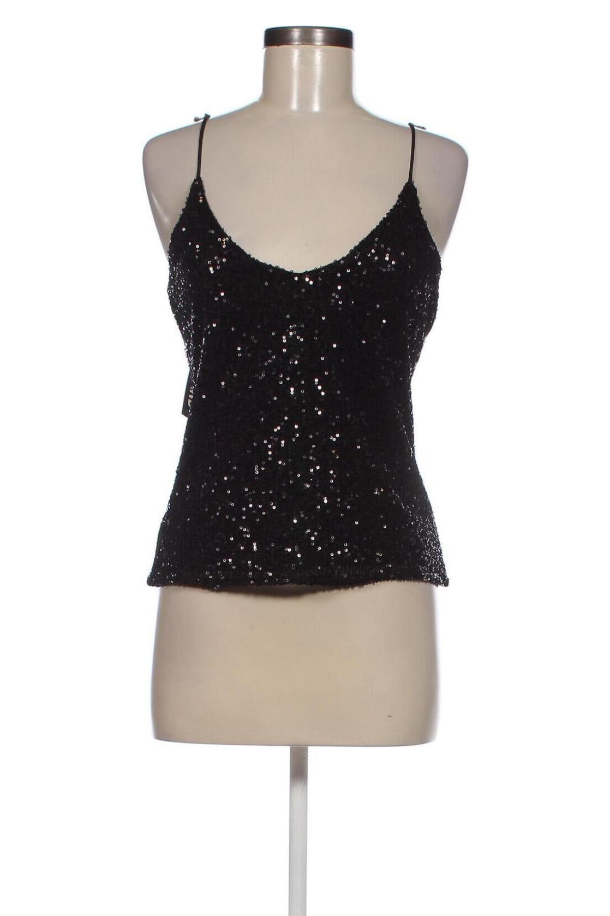 Γυναικείο αμάνικο μπλουζάκι River Island, Μέγεθος XXS, Χρώμα Μαύρο, Τιμή 6,39 €