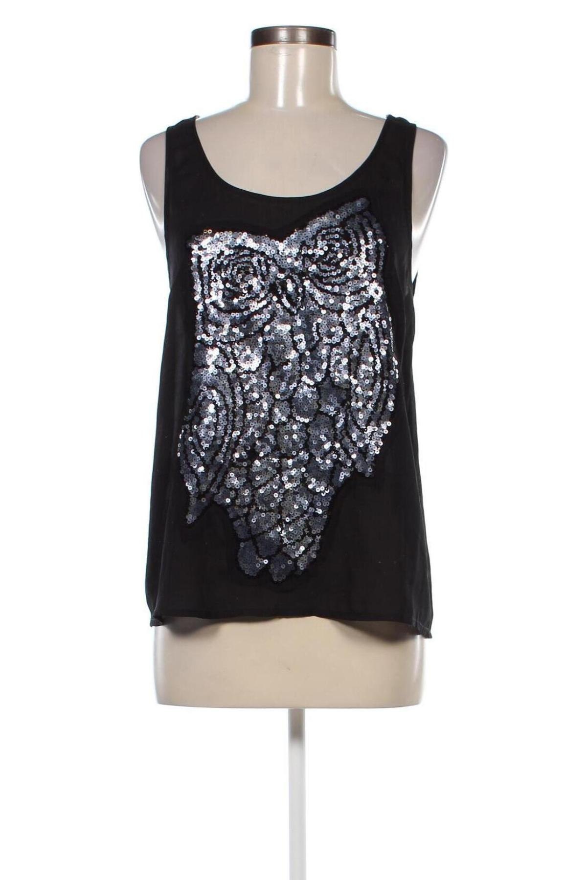 Γυναικείο αμάνικο μπλουζάκι Saint Tropez, Μέγεθος M, Χρώμα Μαύρο, Τιμή 3,46 €