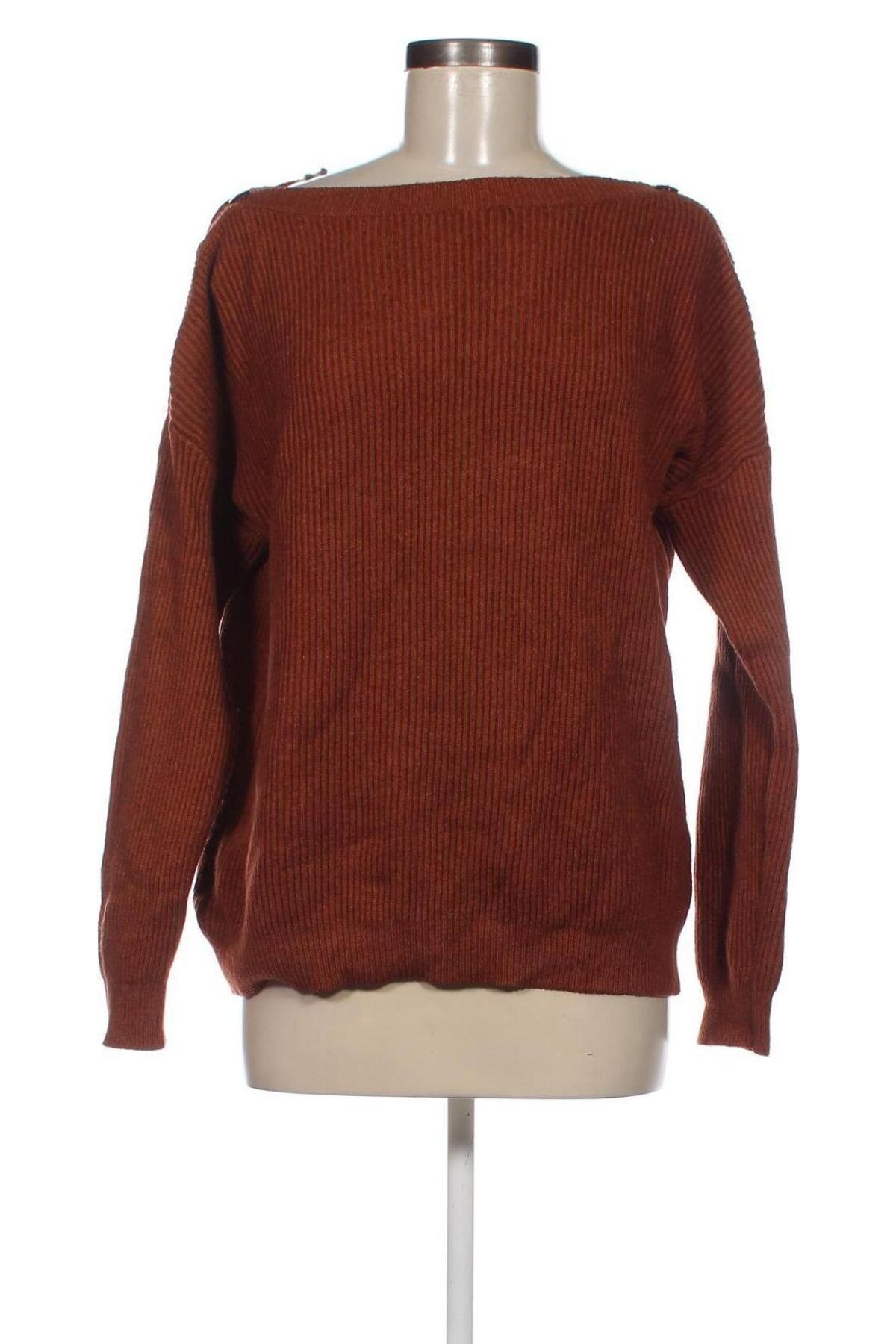 Дамски пуловер, Размер L, Цвят Кафяв, Цена 15,08 лв.