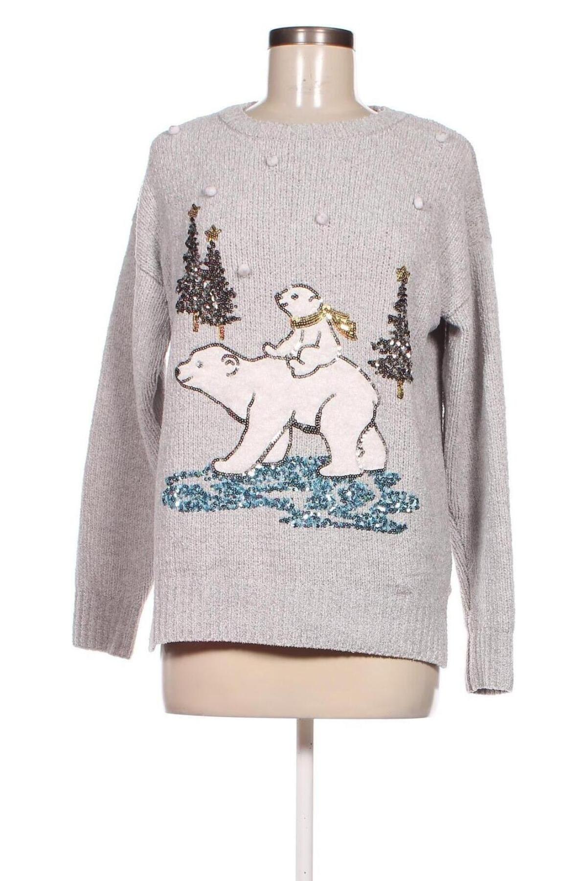 Дамски пуловер, Размер S, Цвят Сив, Цена 17,39 лв.